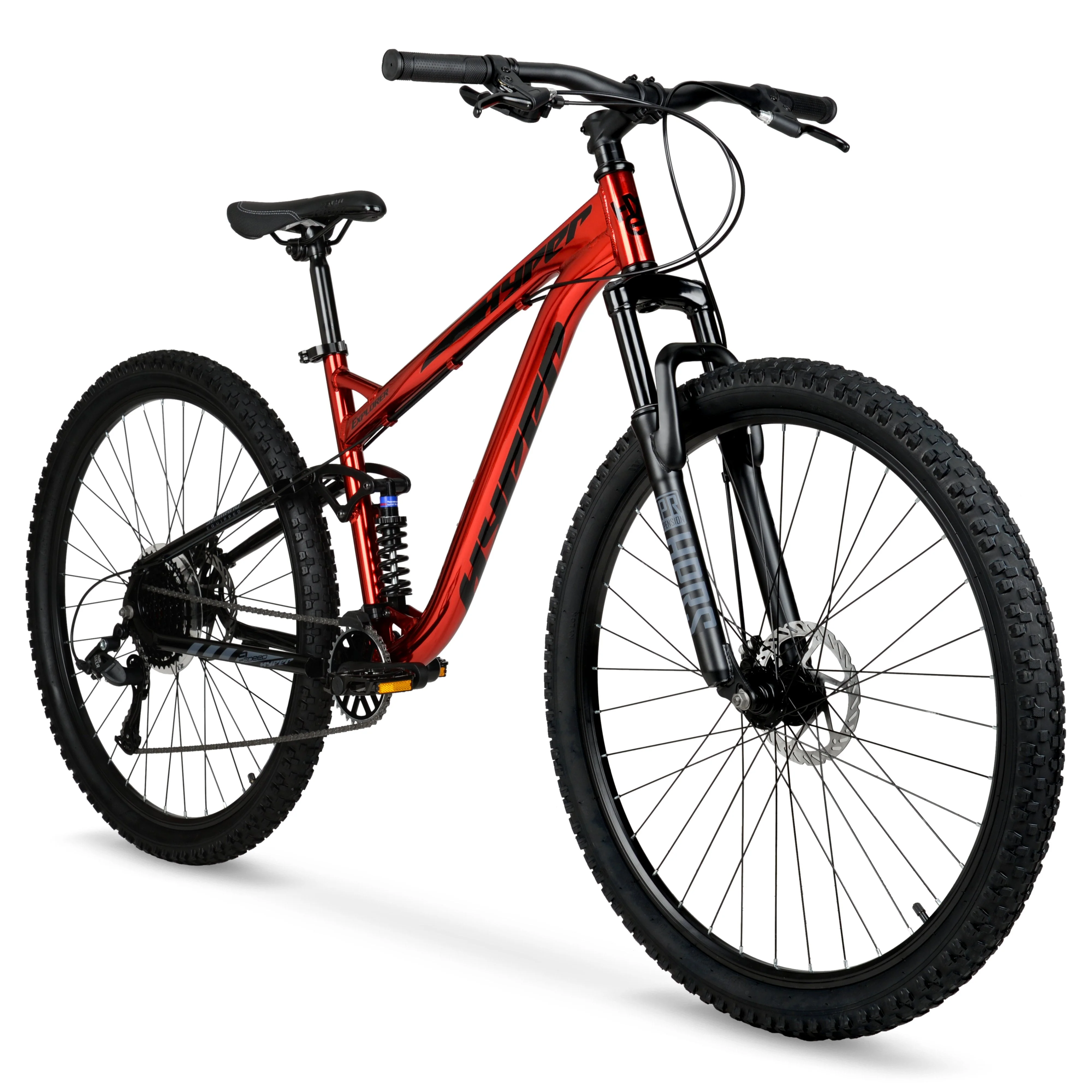 Bicycle Men's 29 In. Explorer Dual Suspension Mountain Bike, Red