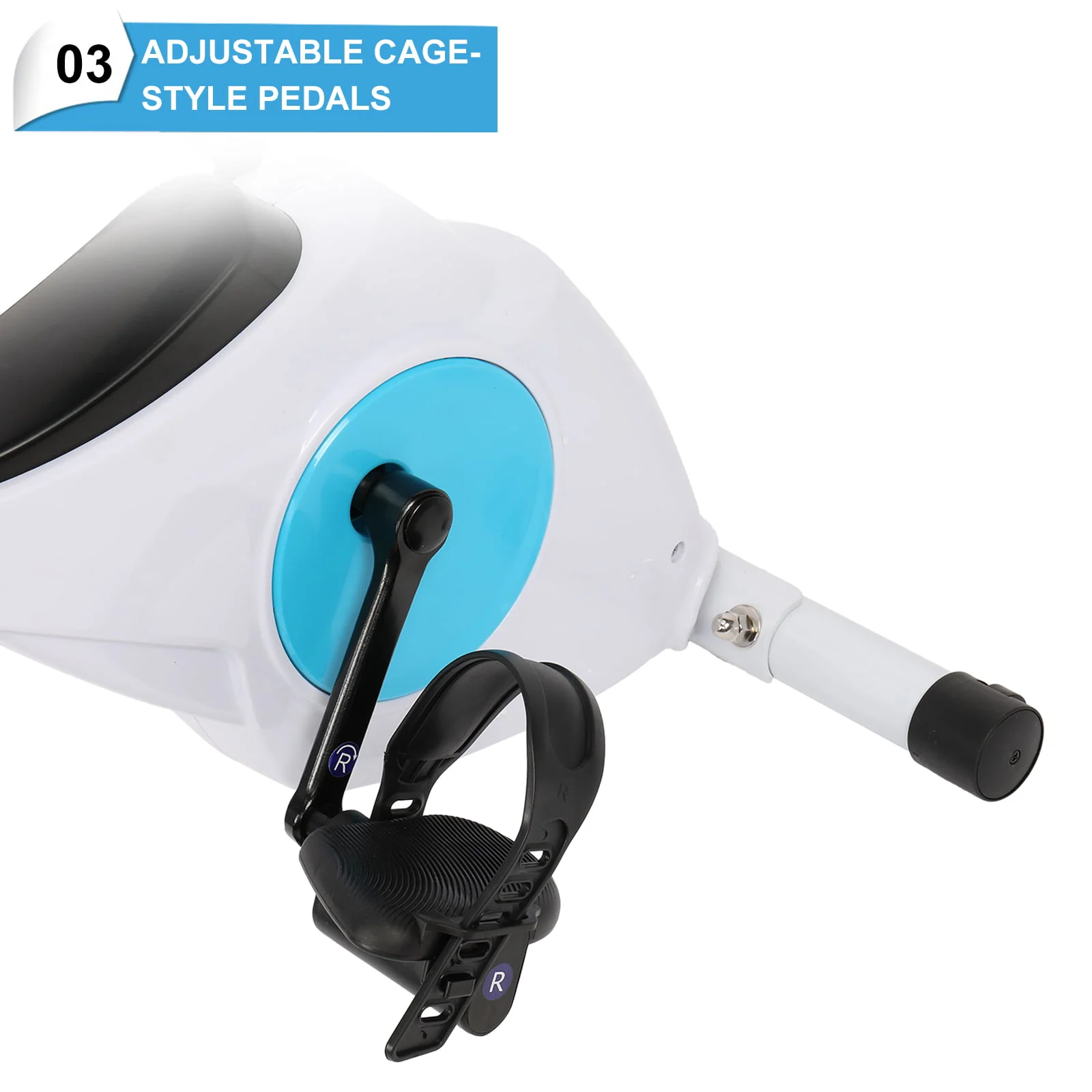 iTopRoad Folding Exercise Bike - Stationary Upright Bike, with Magnetic Resistance, White