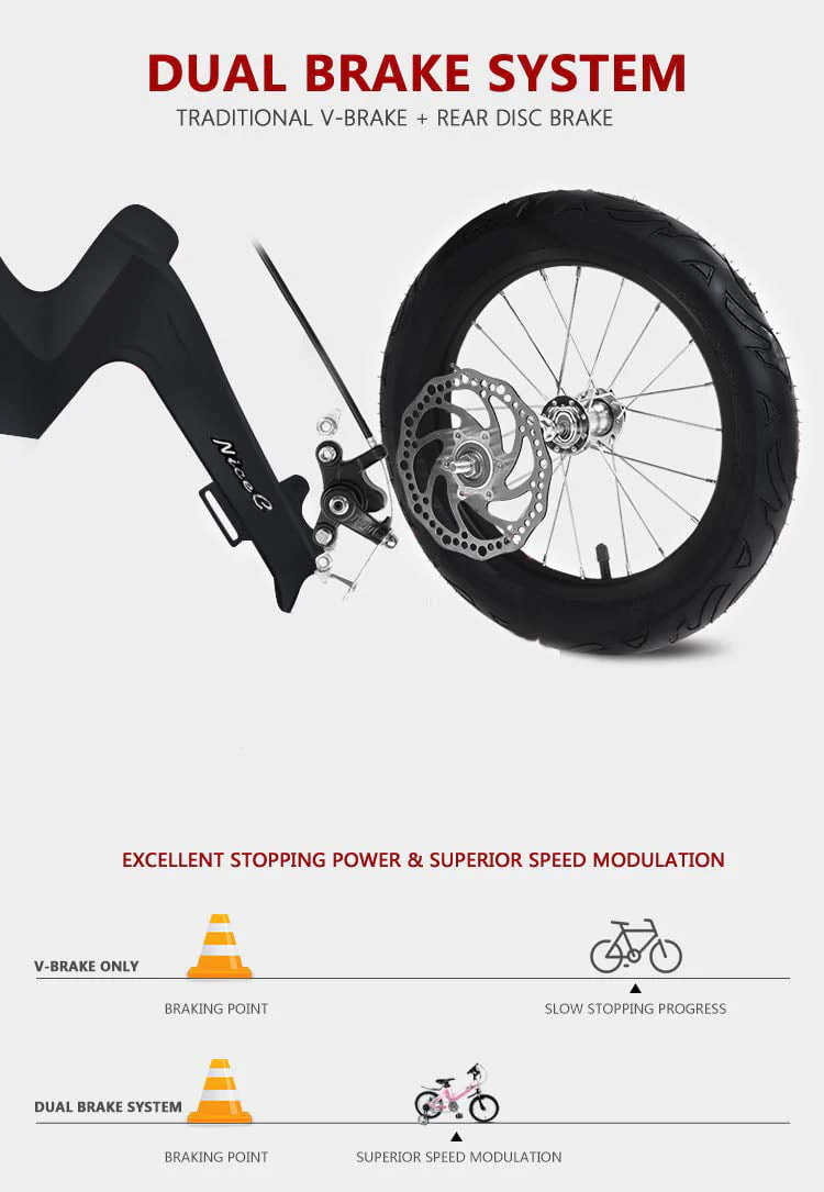 NiceC 14 In. BMX Kids Bicycle, Black