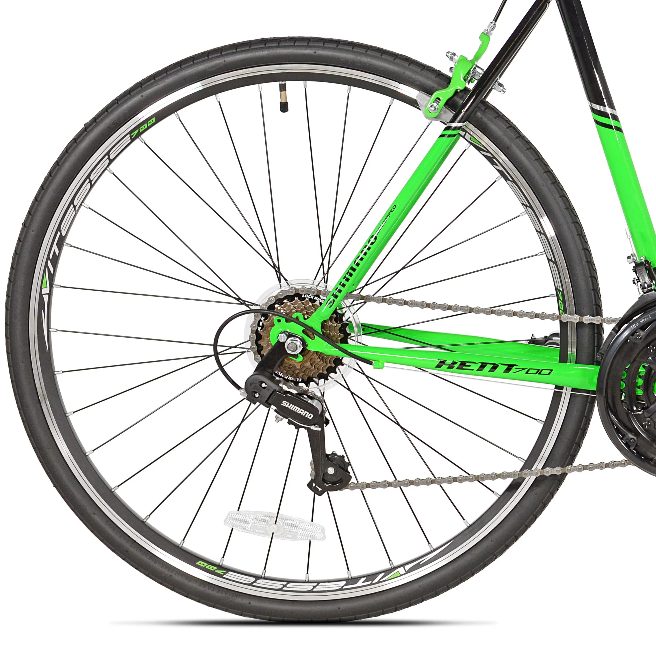 700c RoadTech Men's Bike, Black/Green