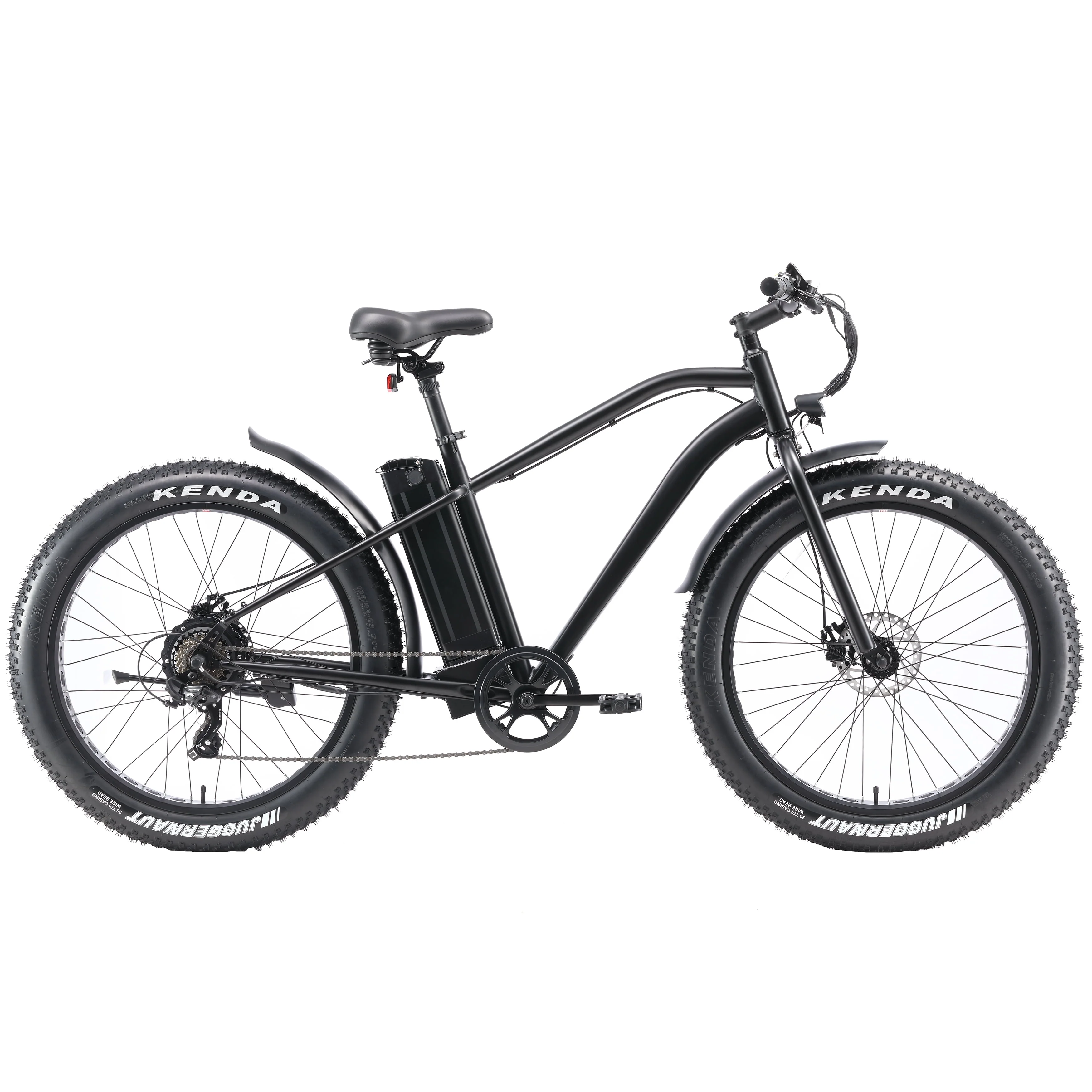 Electric Bike with 750W Motor, Electric Bike for Adults, Electric Mountain Bicycle with 48V 14.5Ah Battery, 26'' Fat Tires, LCD Display, Front and Rear LED Lights, Professional 7-Speed Gears
