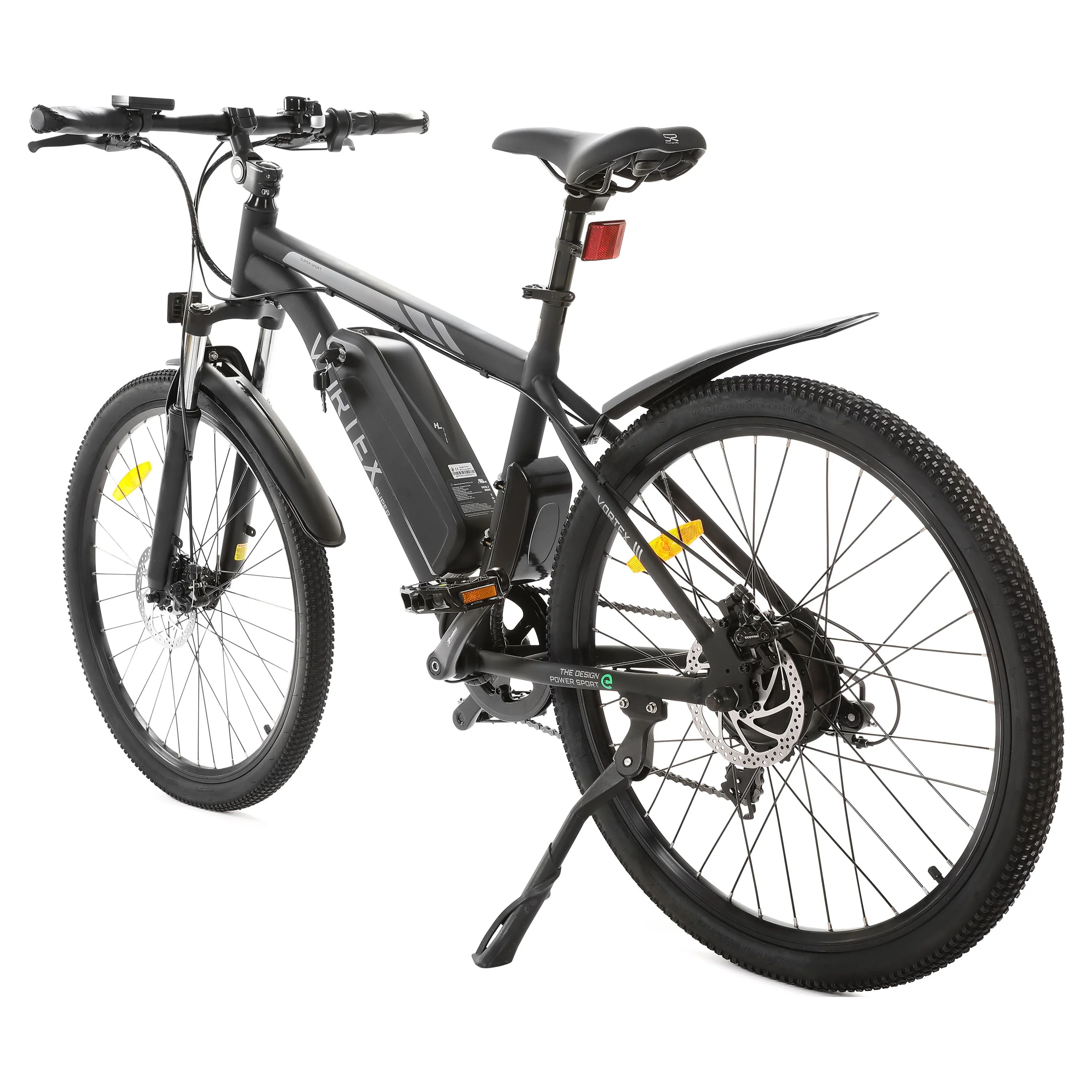 Ecotric Black 26 In. 36V 350W Electric City Bicycle e-Bike Removable Battery 7 Speed Pedal Assist