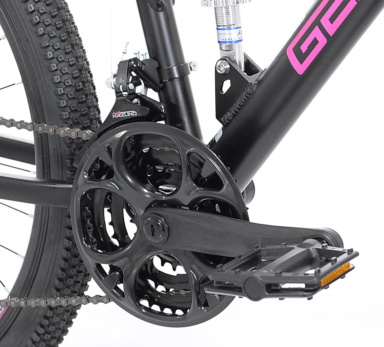 Genesis 26 In. Maeve Women's Mountain Bike, Black and Pink