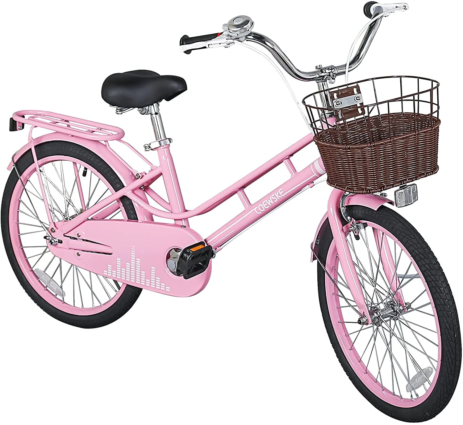 Coewske Kids Bike 20 inch Boys Girls Bicycle with Hand Brake and Kickstand, Pink