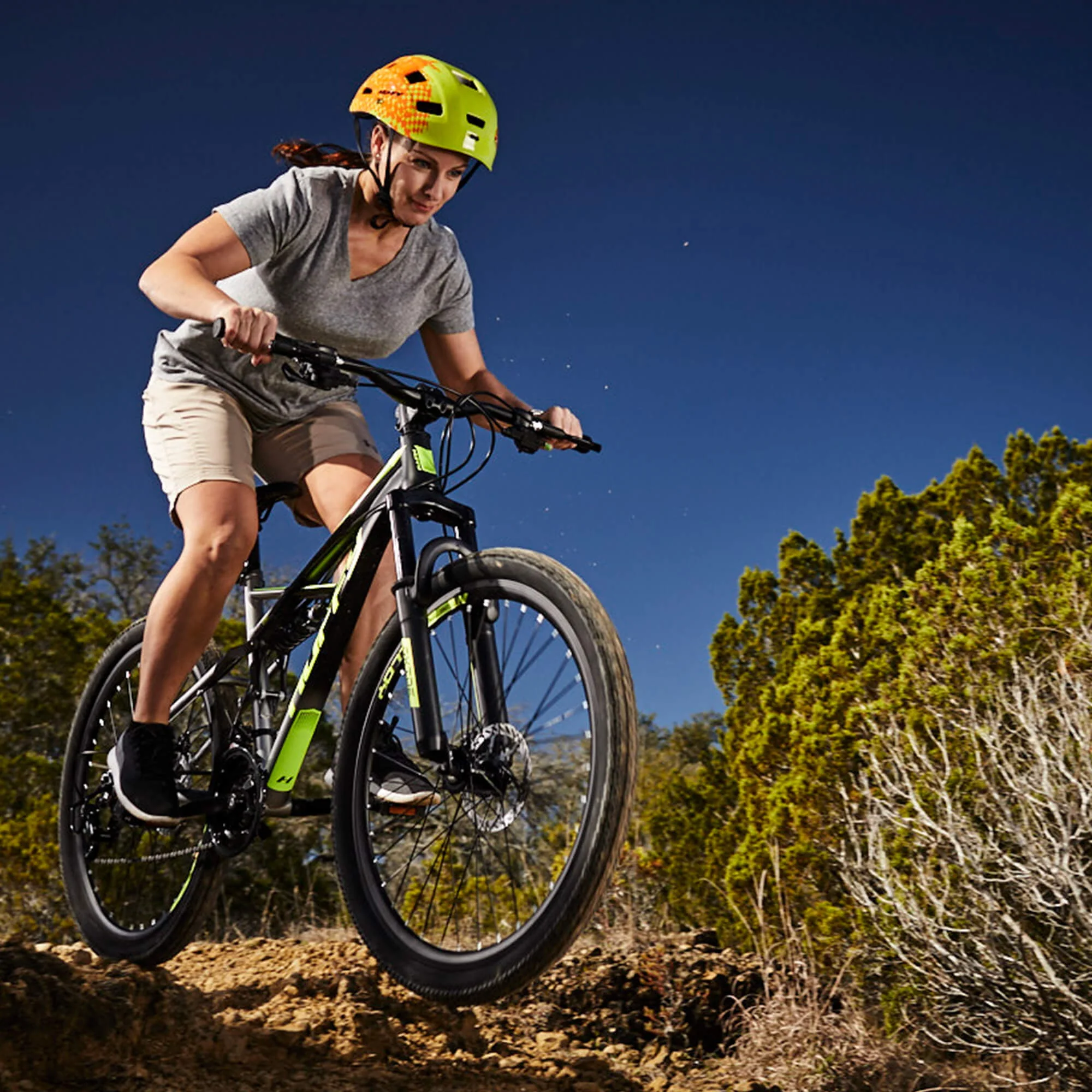 26 In. Oxide Men's Mountain Bike - Dual Suspension, Black