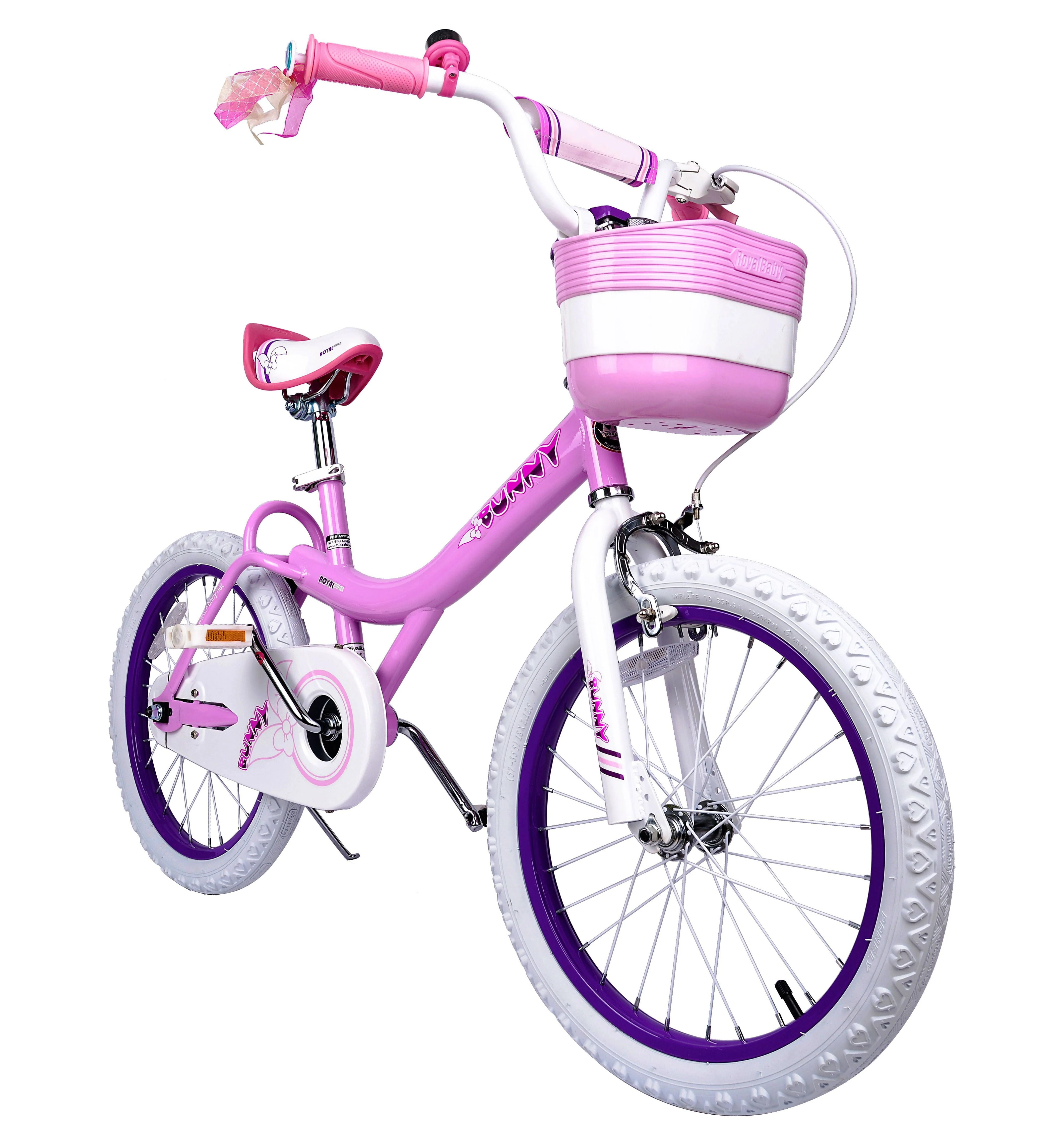 RoyalBaby Bunny 18 inch Girl's Bicycle Kids Bike for Girls Childrens Bicycle Pink With Kickstand