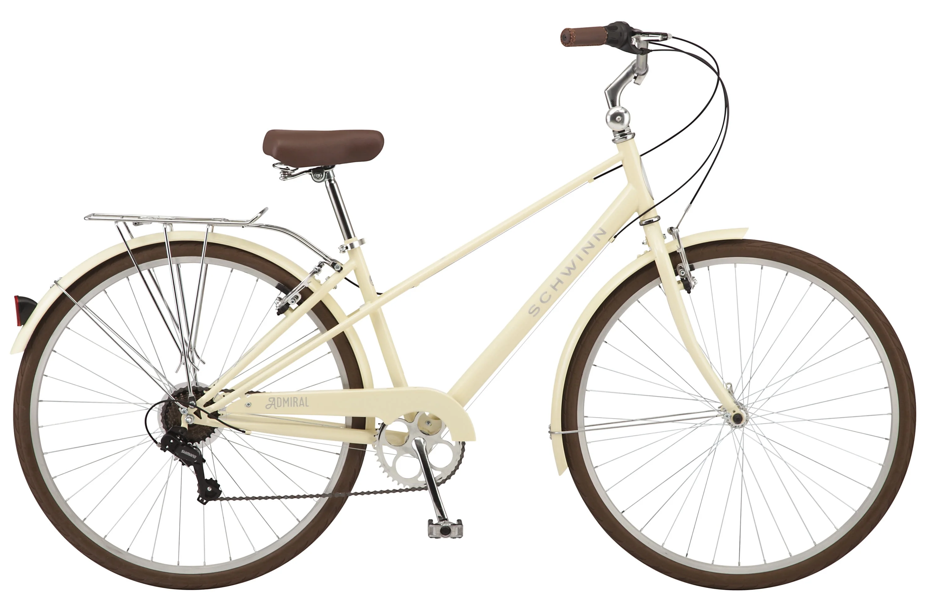 700c Admiral Hybrid Bike, 7 Speeds, Cream