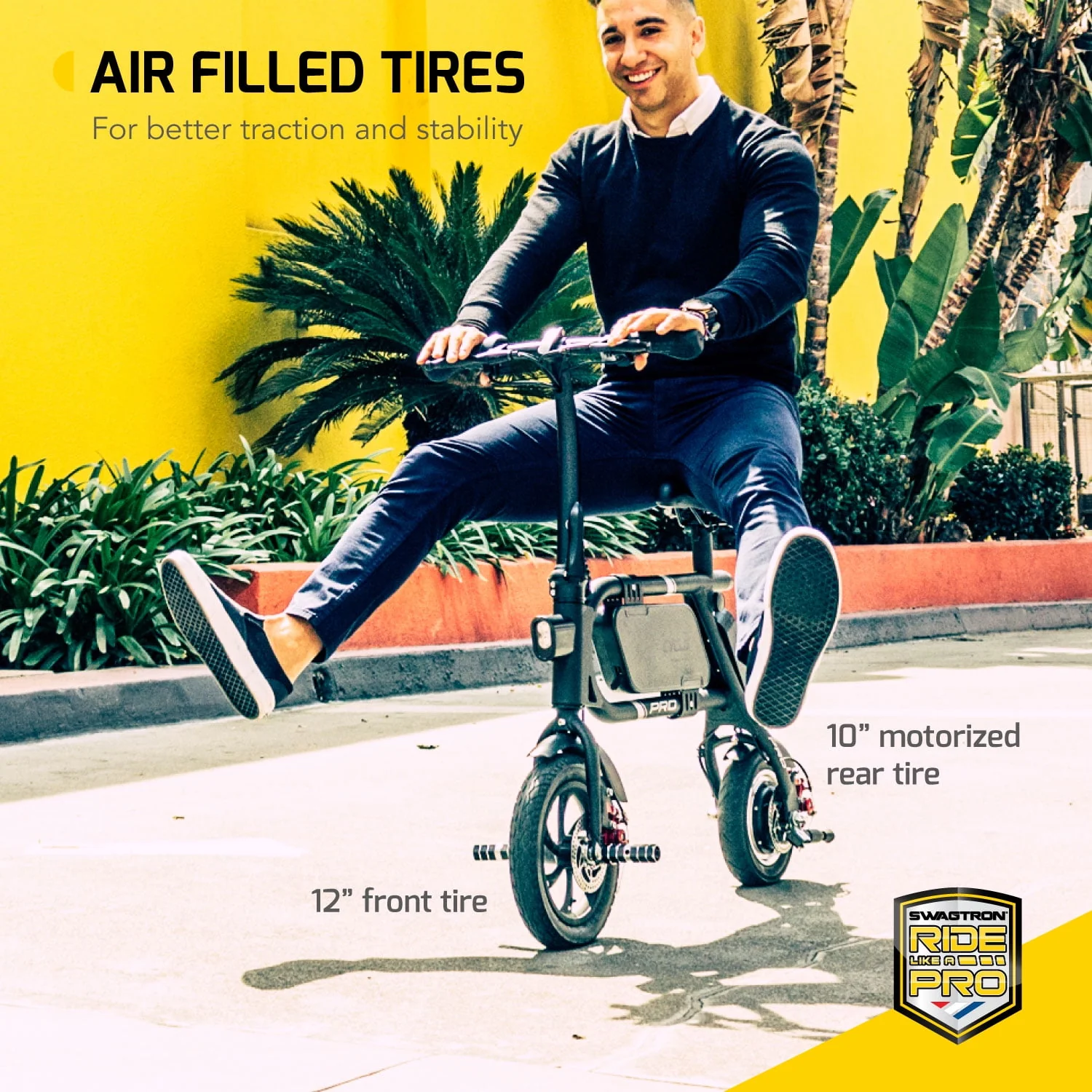 Swagtron Swag cycle Pro Pedal-Free Electric Scooter Rider