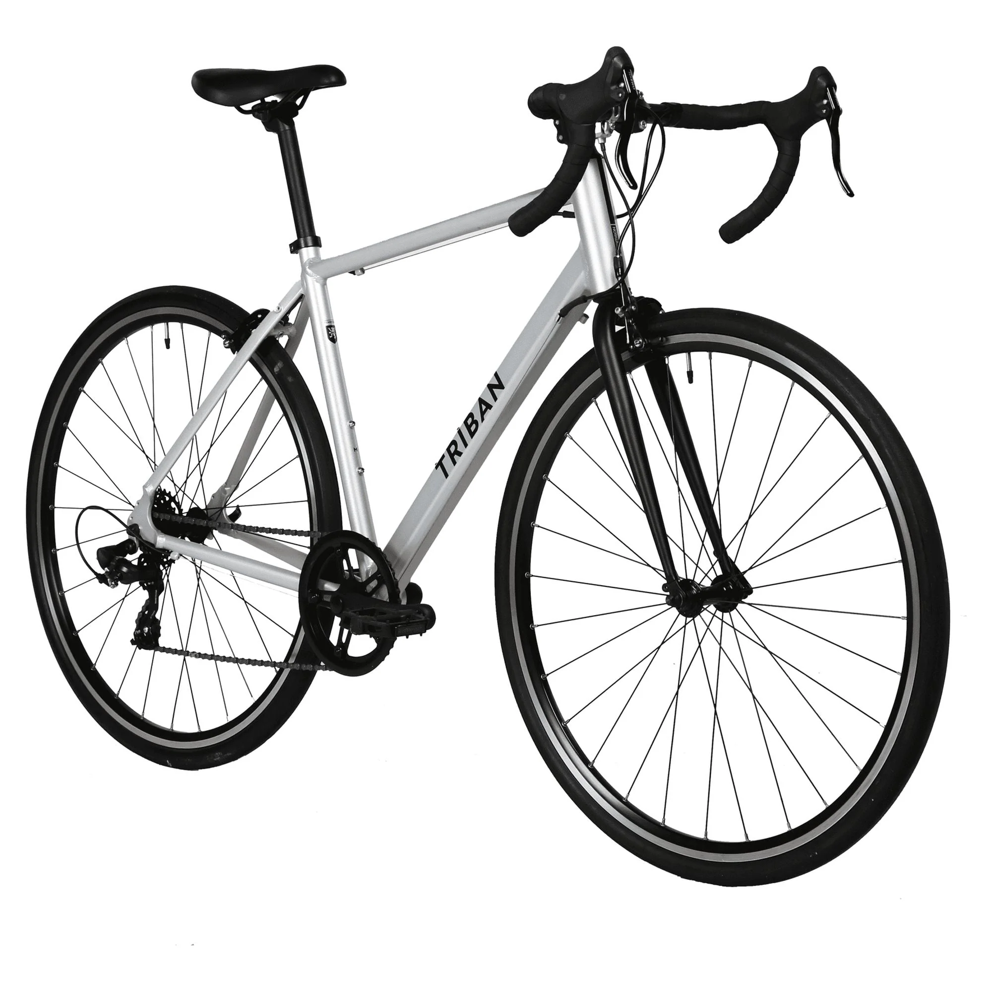 Decathlon RC100 Adult Road Bike, 700c, Silver, L