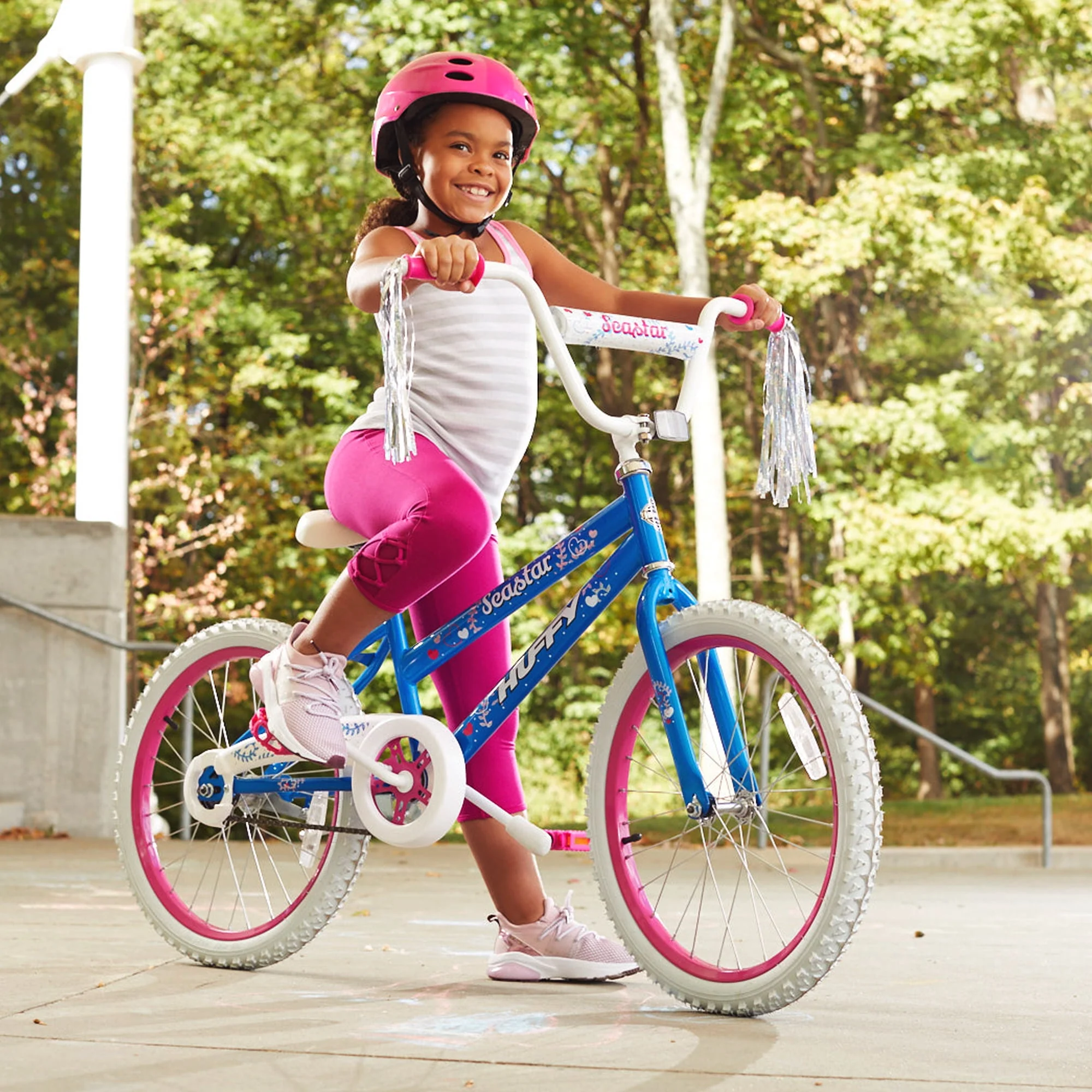 20 in. Sea Star Girl Kids Bike, Blue and Pink