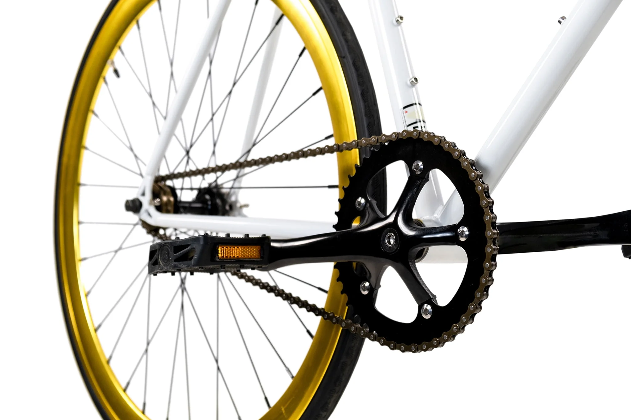 Golden Cycles Single Speed Fixed Gear Bike with Front & Rear Brakes