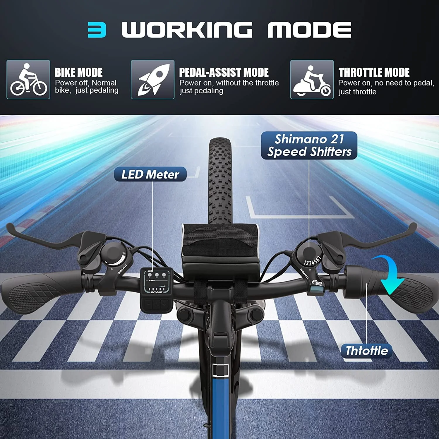 Vivi Electric Bike for Adults 26