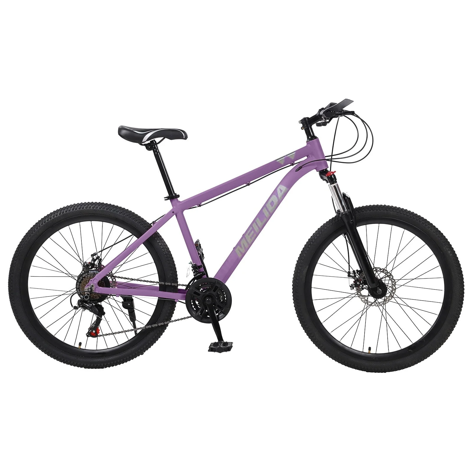 Mountain Bike 26-inch Outdoor Sports, 21-Speed , Lightweight Aluminum Mountain Bicycle For Men And Women 68x24.4x40in - Purple