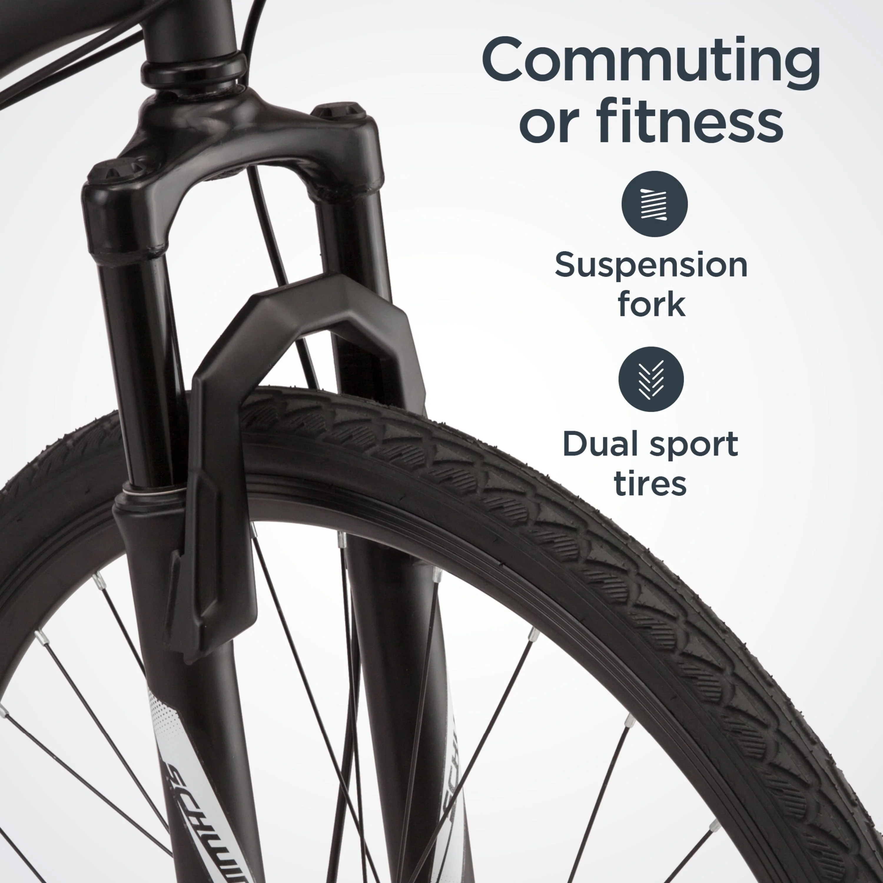 700c Glenwood Mens Hybrid Bike, 21 Speeds, Black