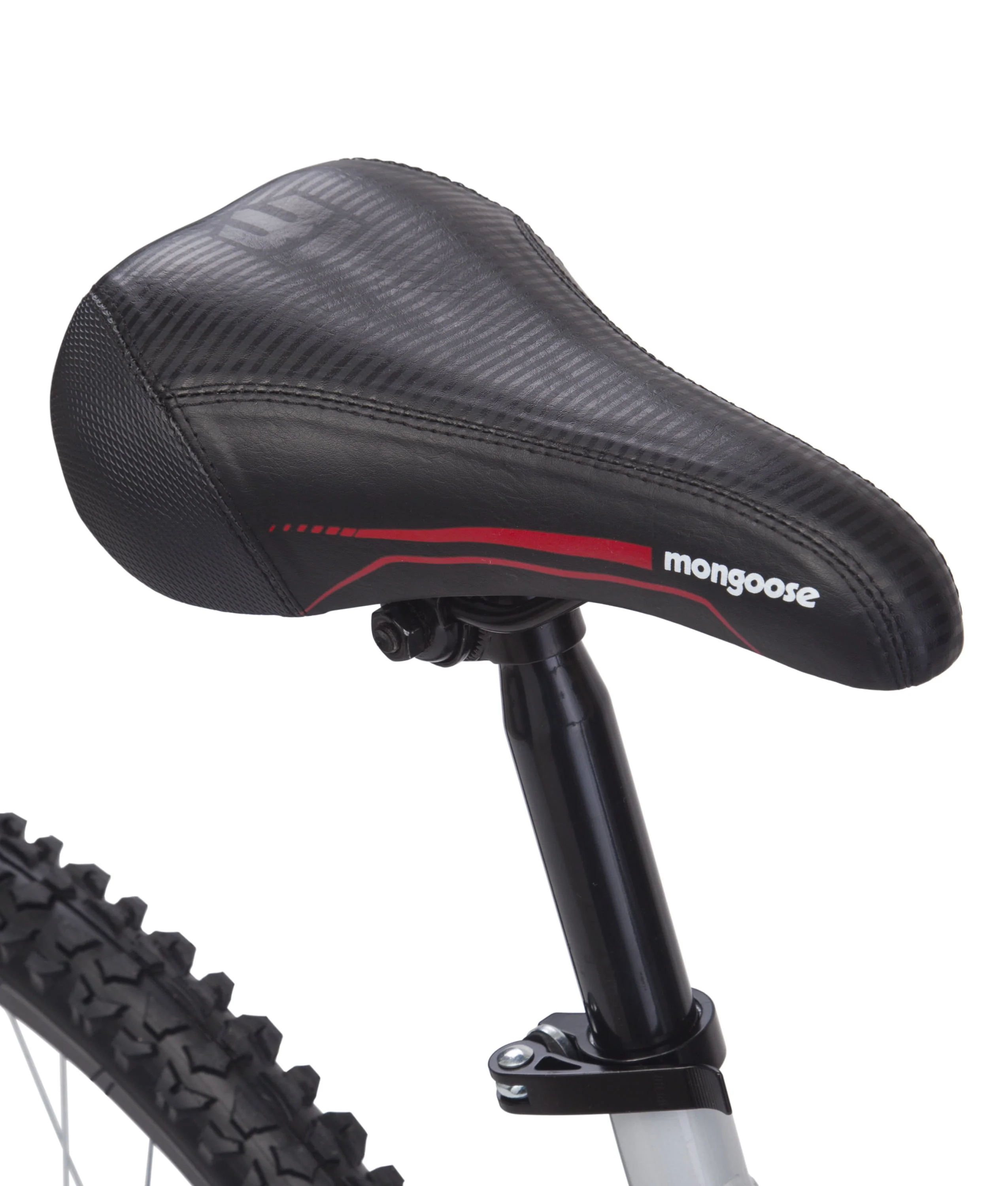 Ledge 2.1 Mountain Bike, 24-inch wheels, 21 speeds, boys frame, Silver/Red