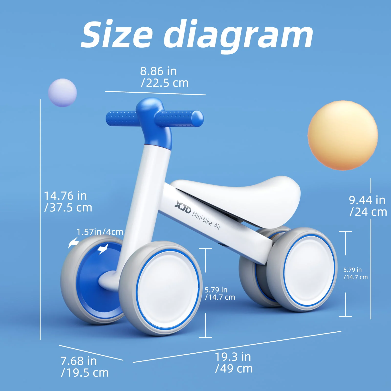 YUFU Baby Balance Bikes Bicycle Baby Toys for 1 Year Old Boy Girl 12 Month -24 Months Toddler Bike Infant No Pedal 4 Wheels First Bike or Birthday Gift Children Walker
