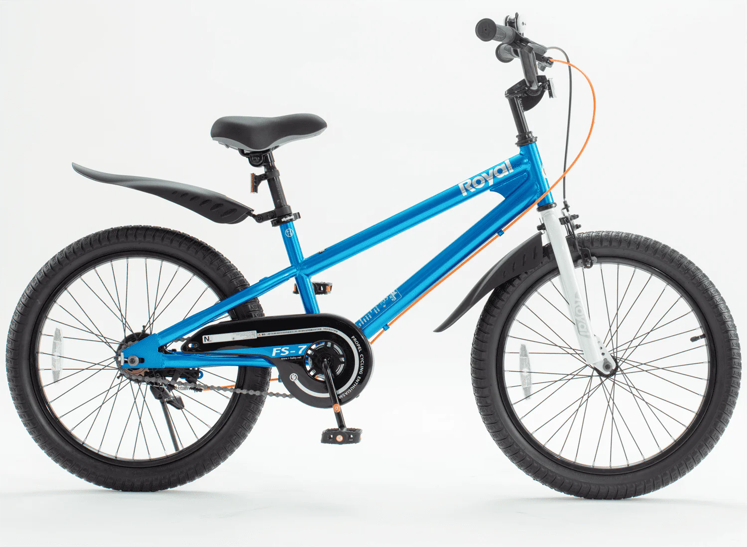 Royalbaby Freestyle 7 Kids Bike Toddlers 20 Inch Wheel Dual Handbrakes Bicycle Beginners Boys Girls Ages 3-5 Years, Kickstand and Water Bottle Included, Blue