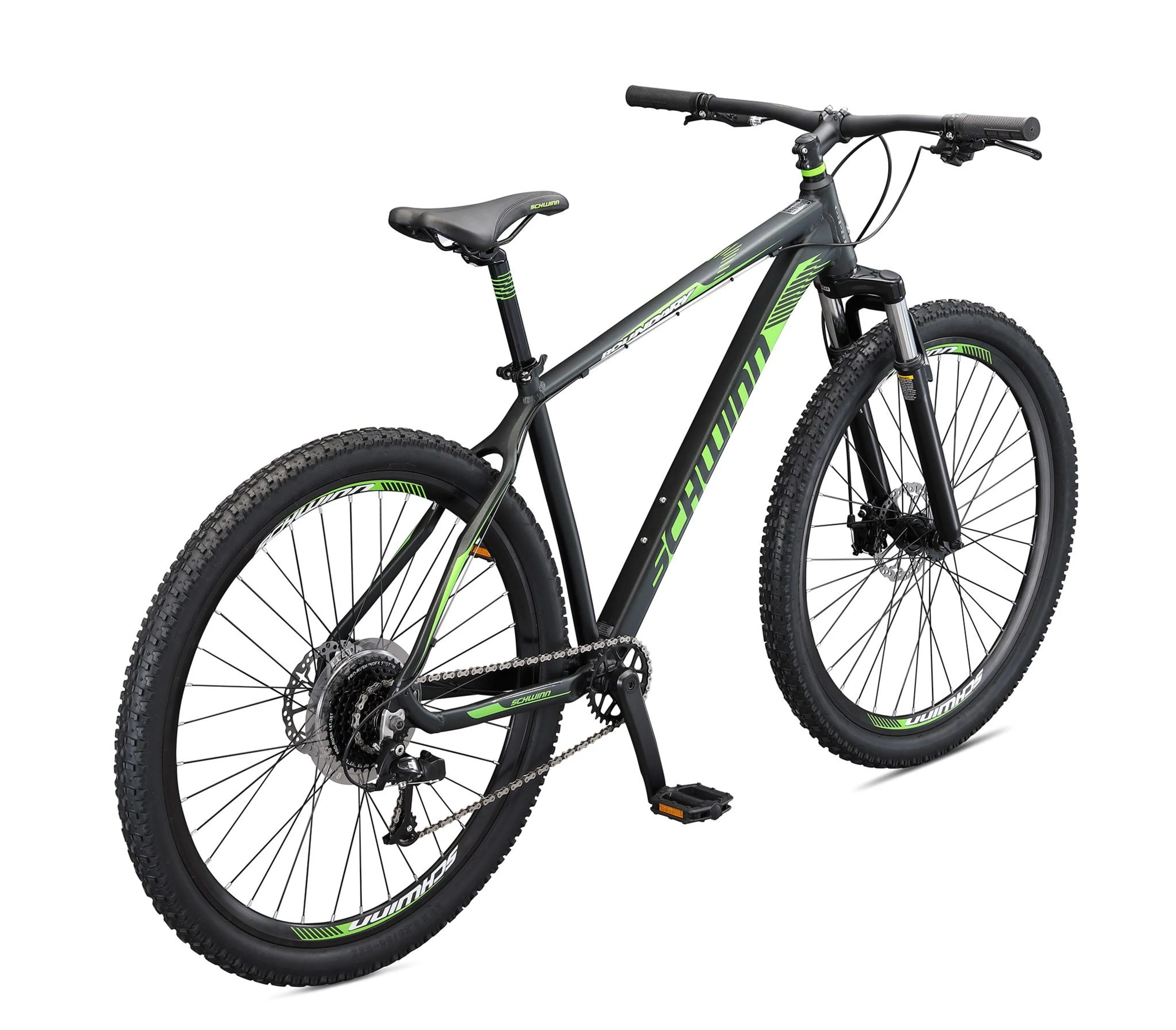29-in. Boundary Mens Mountain Bike, Black and Green