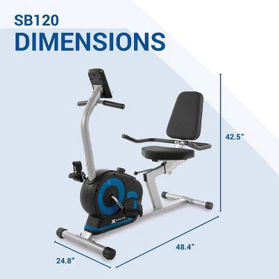 XTERRA Fitness SB120 Recumbent Exercise Bike - Black