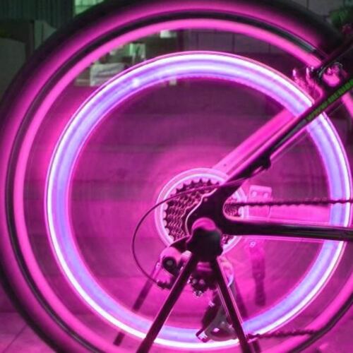 VALVE Bike Lights Bicycle Dust Cap Tyre Colour LED Neon Car Wheel Safety 1, 2, 4