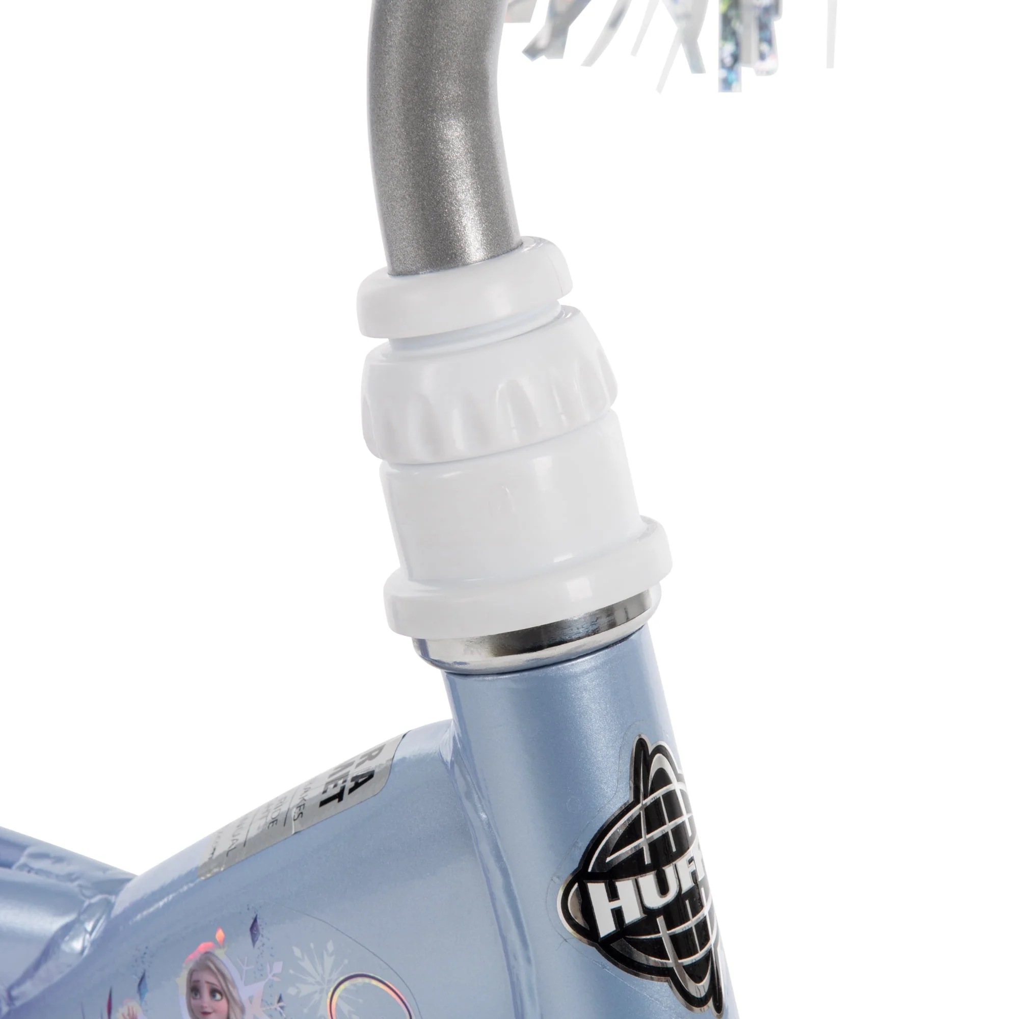 Frozen Bike with Doll Carrier Sleigh for Girl's, 12 In., White and Purple by Huffy