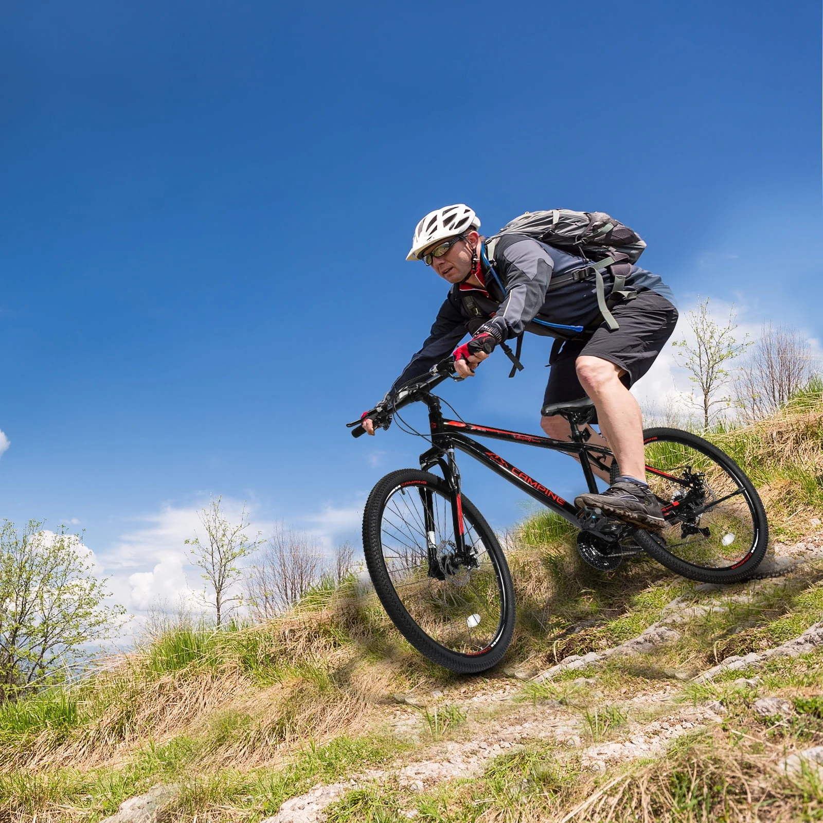 UBesGoo 27.5in Mountain Bike 21 Speed for Adult with Disc Brakes & Suspension, Black