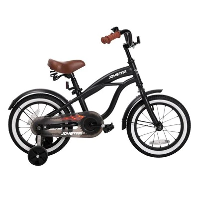 Joystar Aquaboy 14 Inch Hi Ten Steel Kids Cruiser Bike with Detachable Training Wheels and Safety Reflectors for Ages 3 to 5