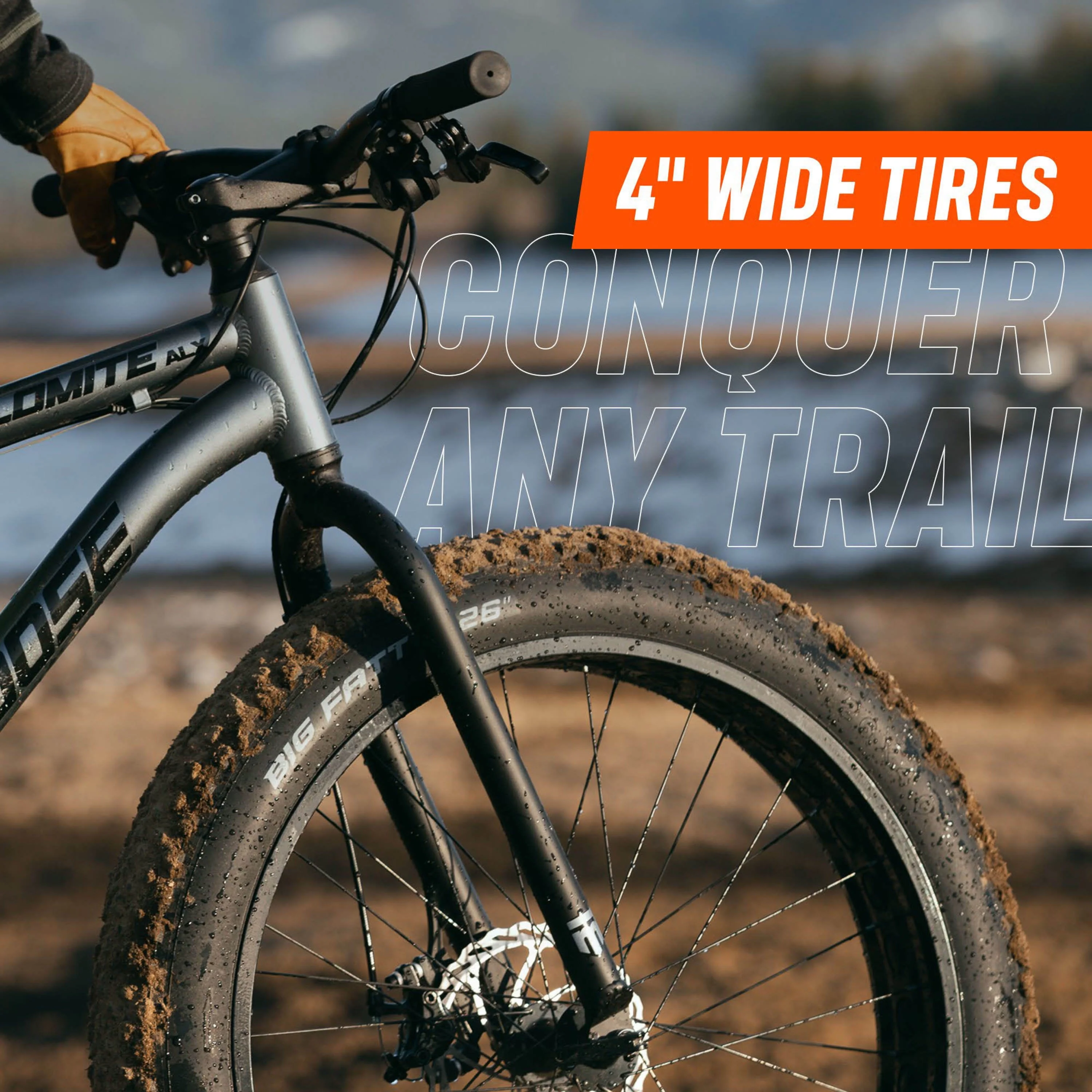 26-in. Dolomite ALX Unisex Fat Tire Mountain Bike, Gray