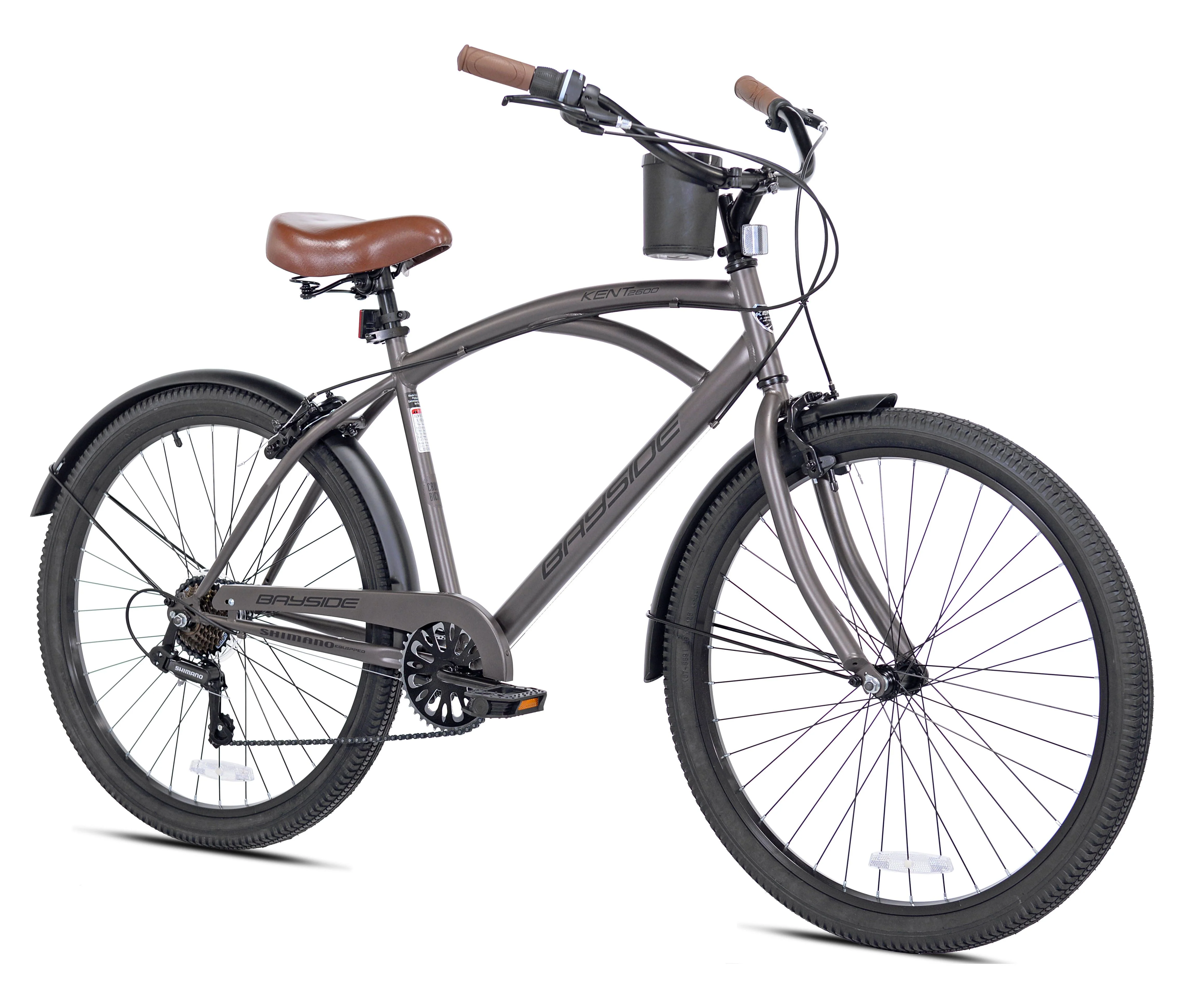 Kent 26 In. Bayside Men's Cruiser Bike, Satin Cocoa