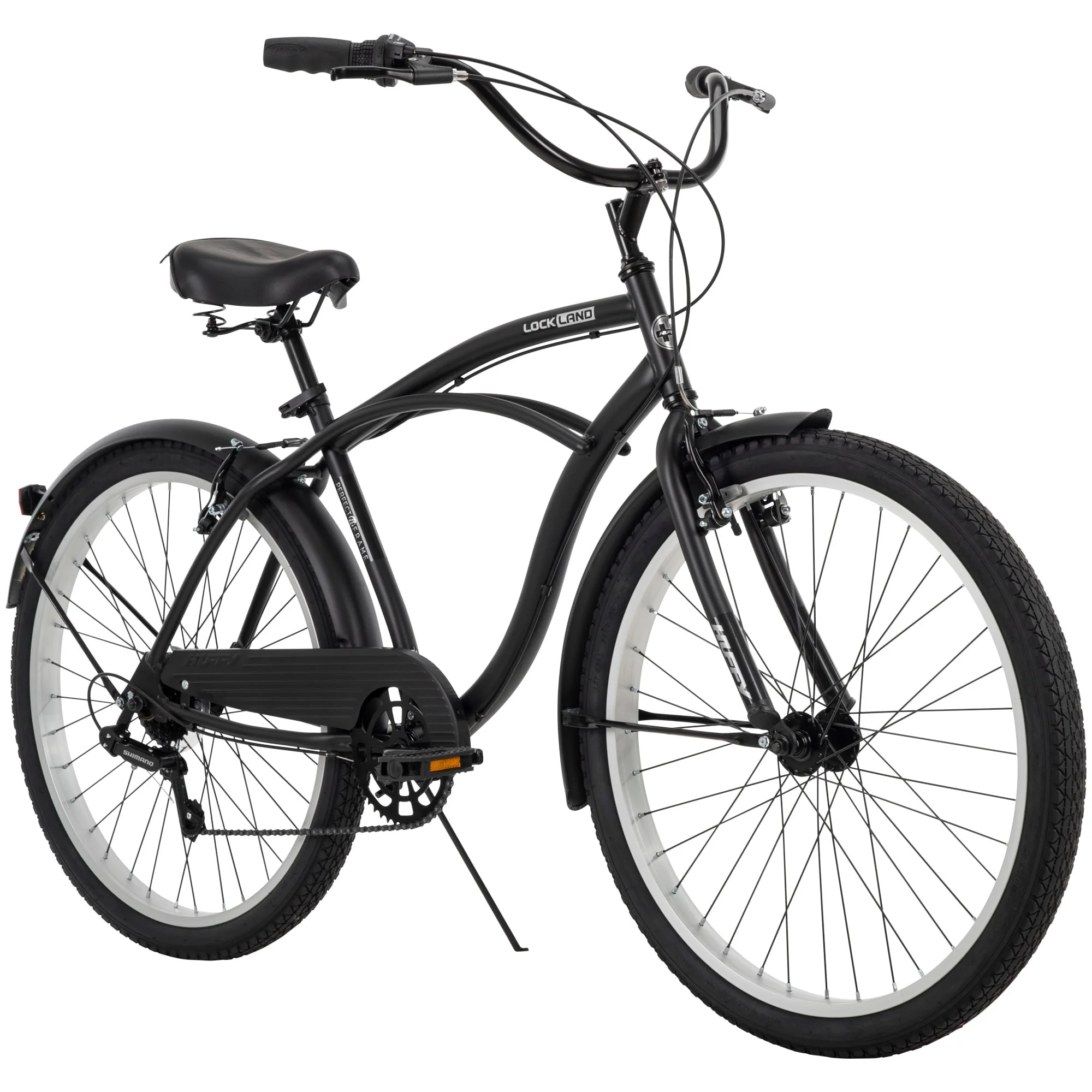 Lockland 26-inch 7-speed Cruiser Bike for Men, Black