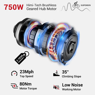 HIMIWAYBIKE Long Range Moped-Style Electric Bike Escape Pro