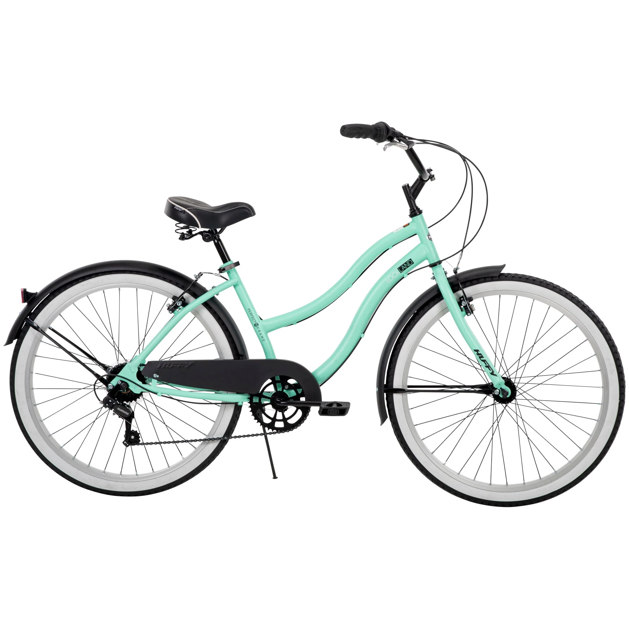 Huffy 26-In. Women's Lockland 7-Speed Cruiser Bike, Sea Foam, Green