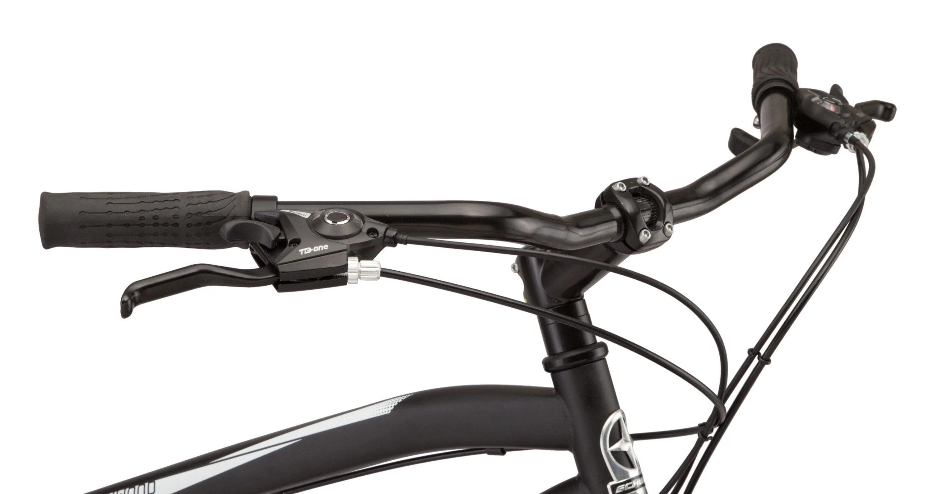 700c Glenwood Mens Hybrid Bike, 21 Speeds, Black