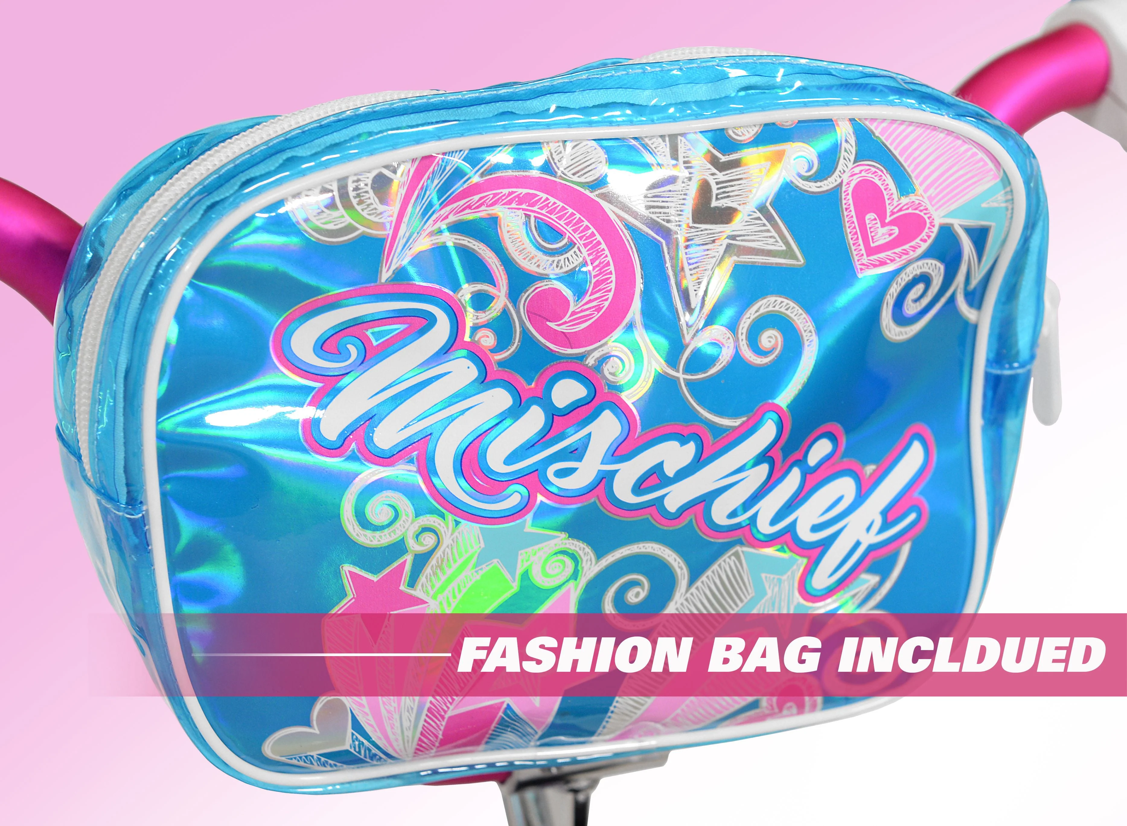18 In. Mischief Girl's Bike, Pink and Blue