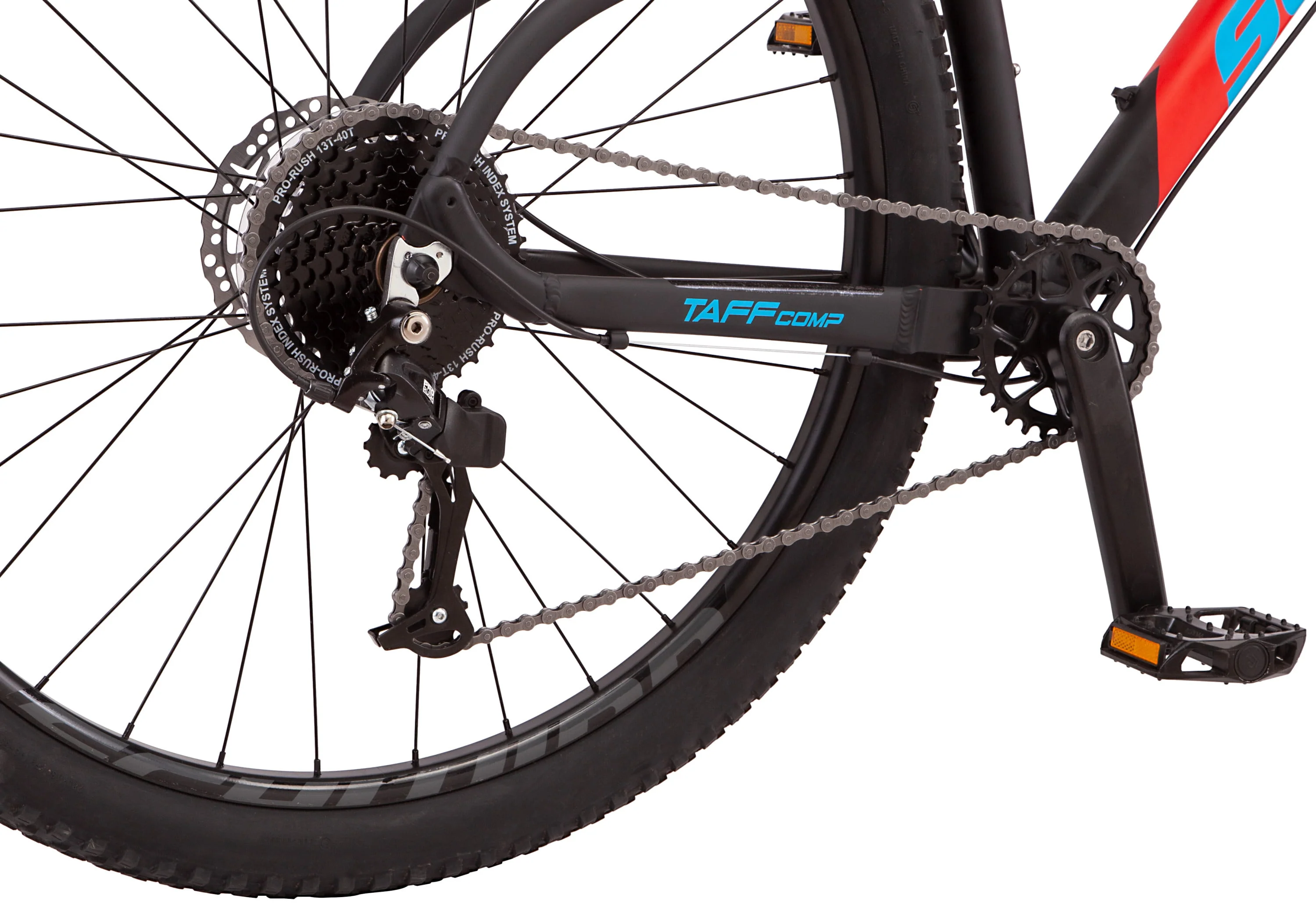 Taff Comp mountain bike, 8 speeds, 29-inch wheels, black, mens, womens, large