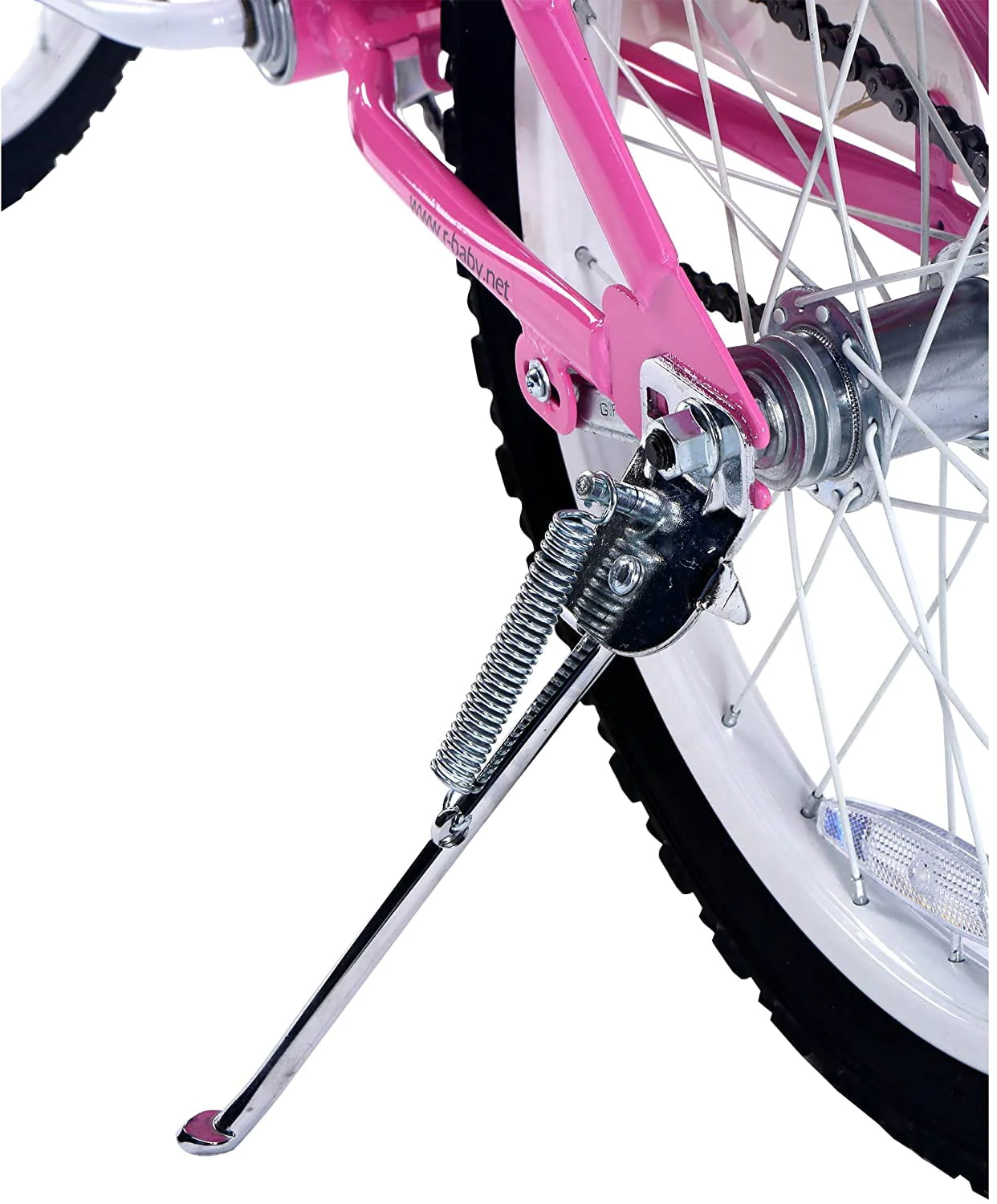 Royalbaby Little Swan Pink 18 In. Girl's Bicycle with Basket and Kickstand
