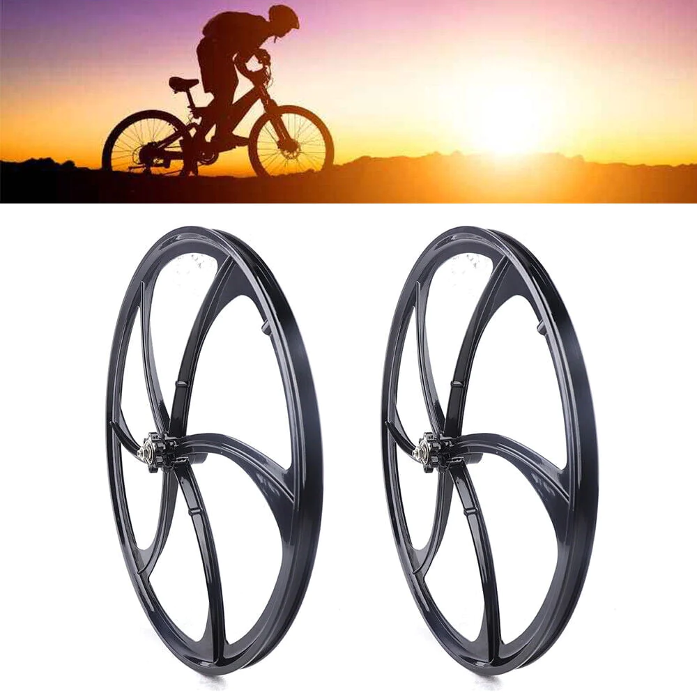 Miumaeov 26 Inch Front&Rear Mag Wheel Kit 8/9/10 Speed for Mountain Bikes & Folding Bike