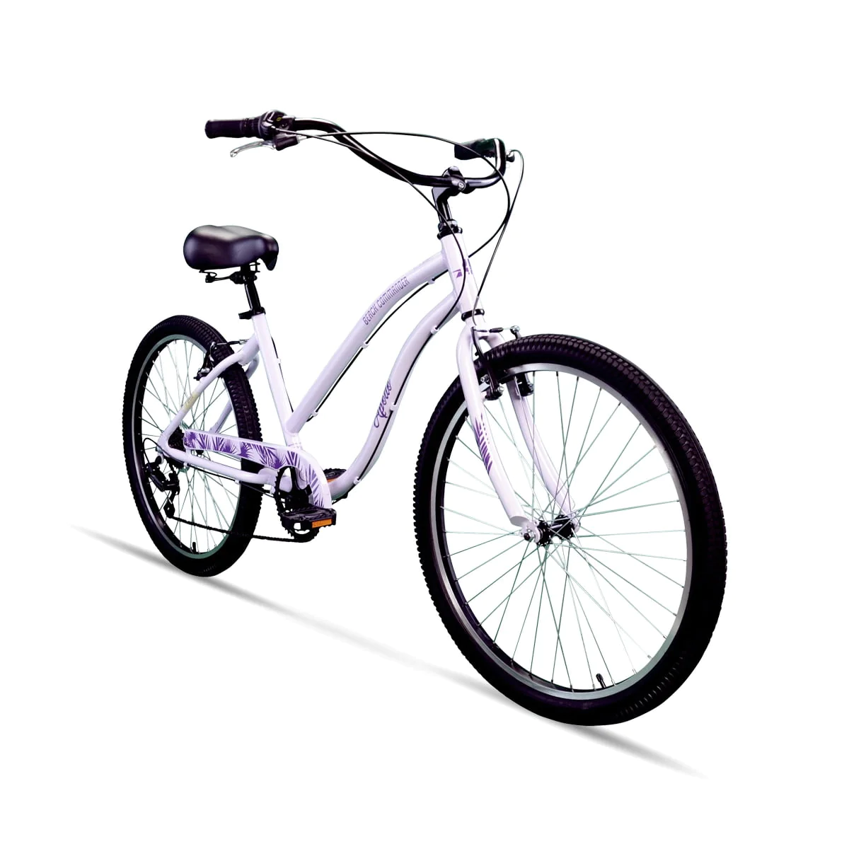 Apollo Beach Commander 26 inch, 7 Speed Cruiser Bike, Lavender