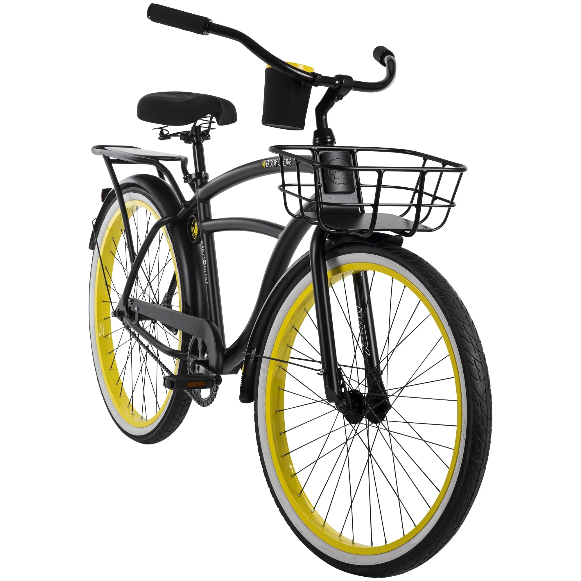 Body Glove 26 inch Mens Beach Cruiser Bike, Black, by Huffy