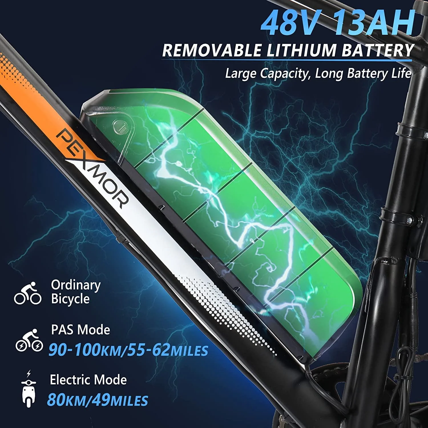 PEXMOR Electric Bike for Adult, 26