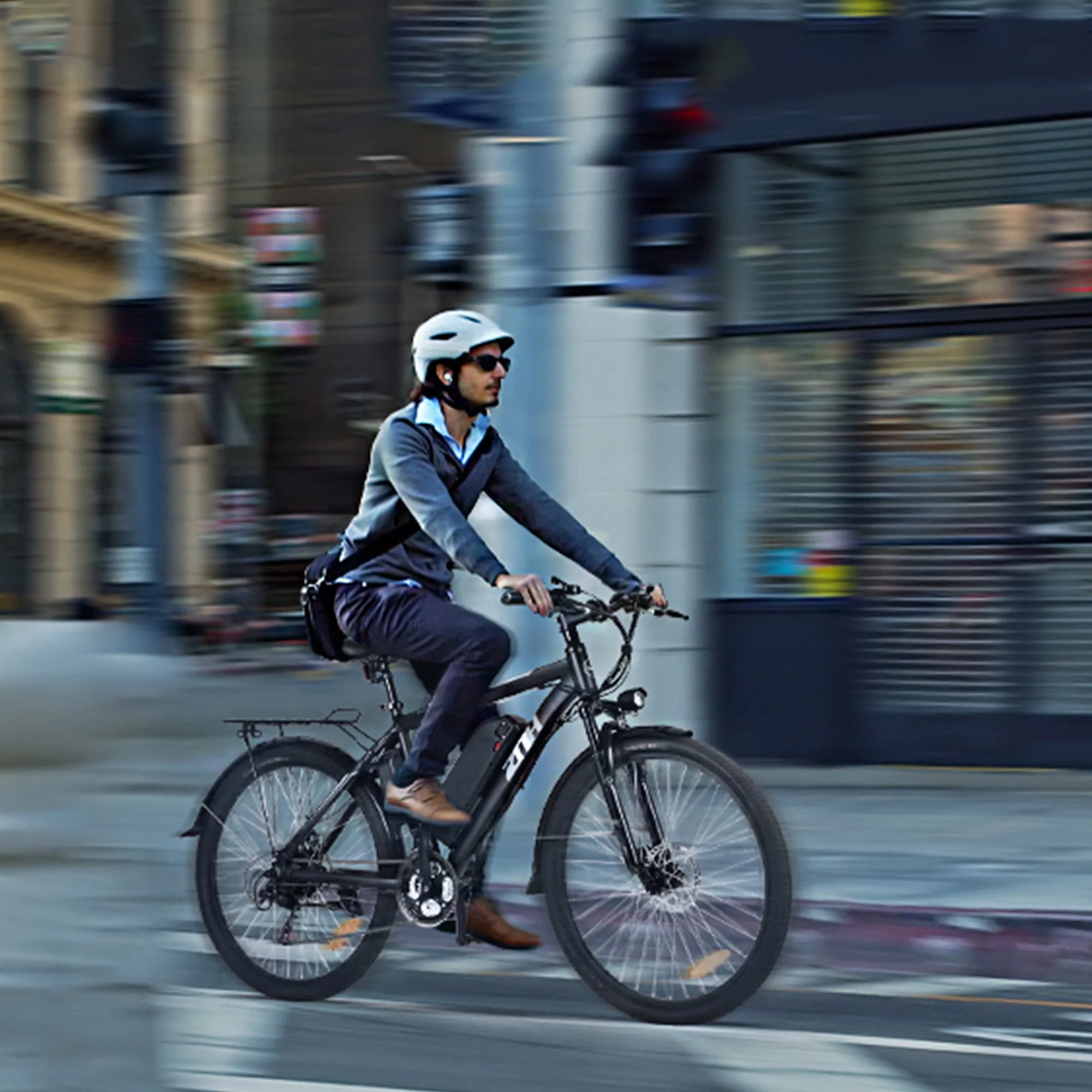 ZNH Mountain Electric Bicycle, 26 in. 350 W, Removable 36 V/10 Ah Battery, Black