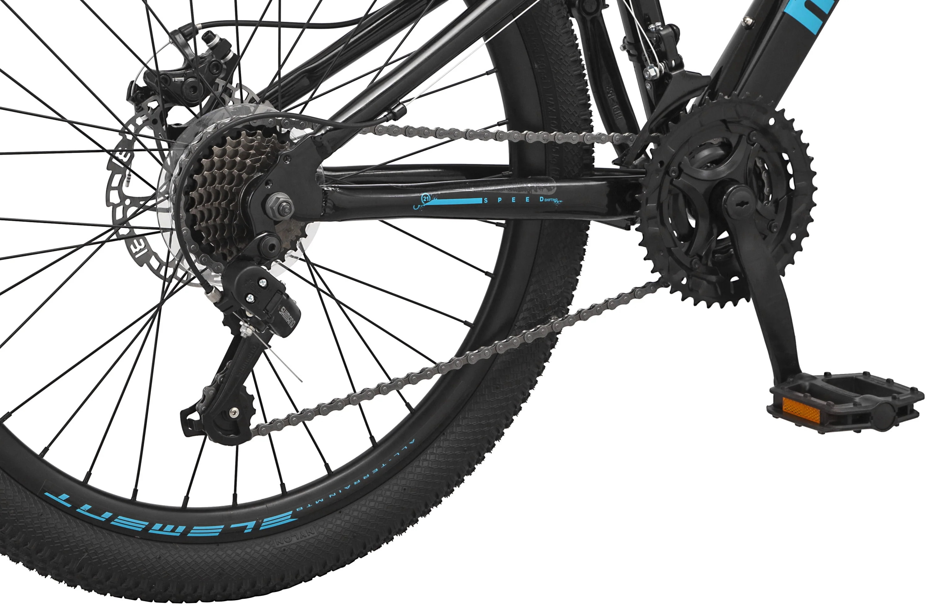 Mongoose 24-in. Durham Unisex Mountain Bike, Black, 21 Speeds