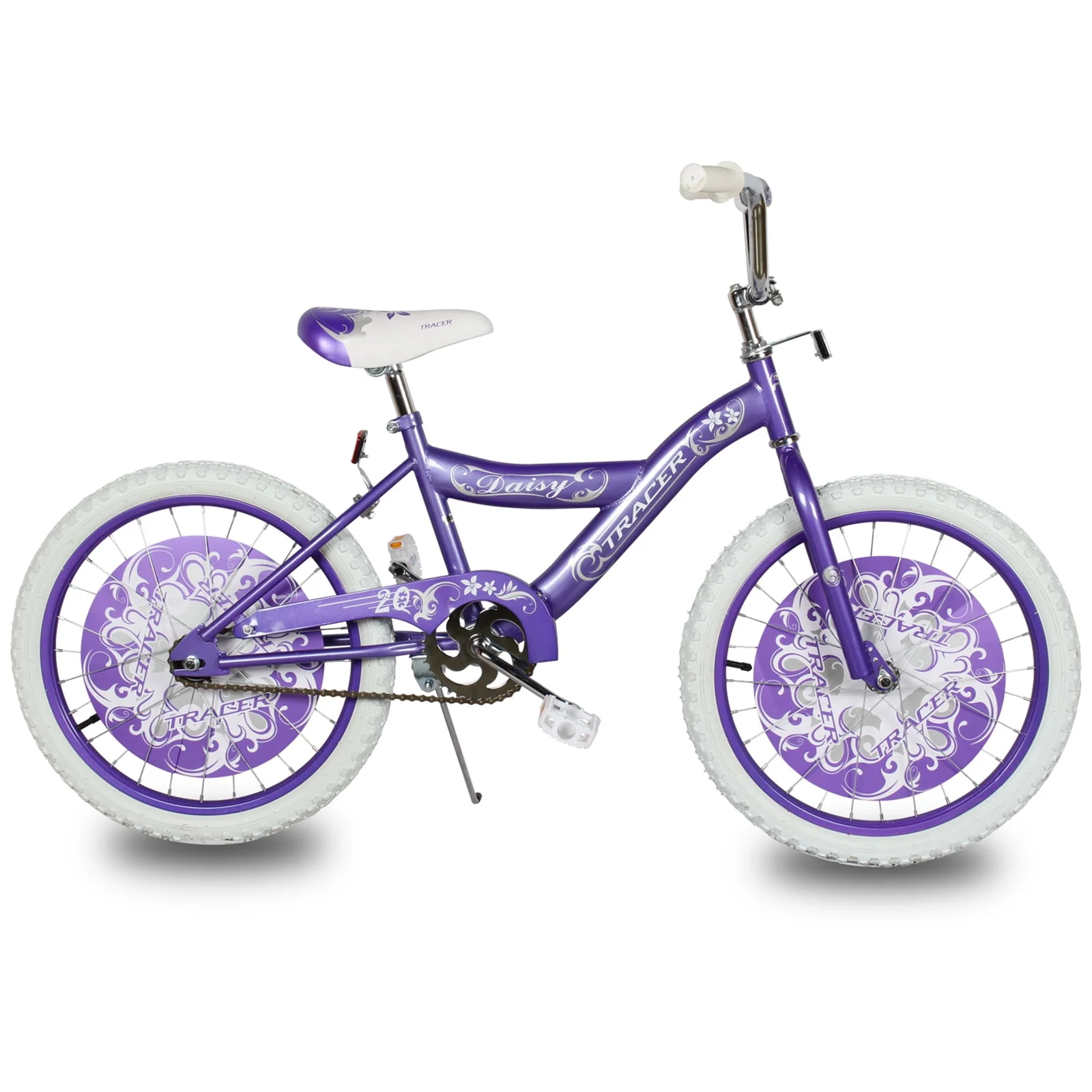 TRACER Daisy BMX 20 Inch Kids Bike, Boy and Girls Age 5 to 9, Purple