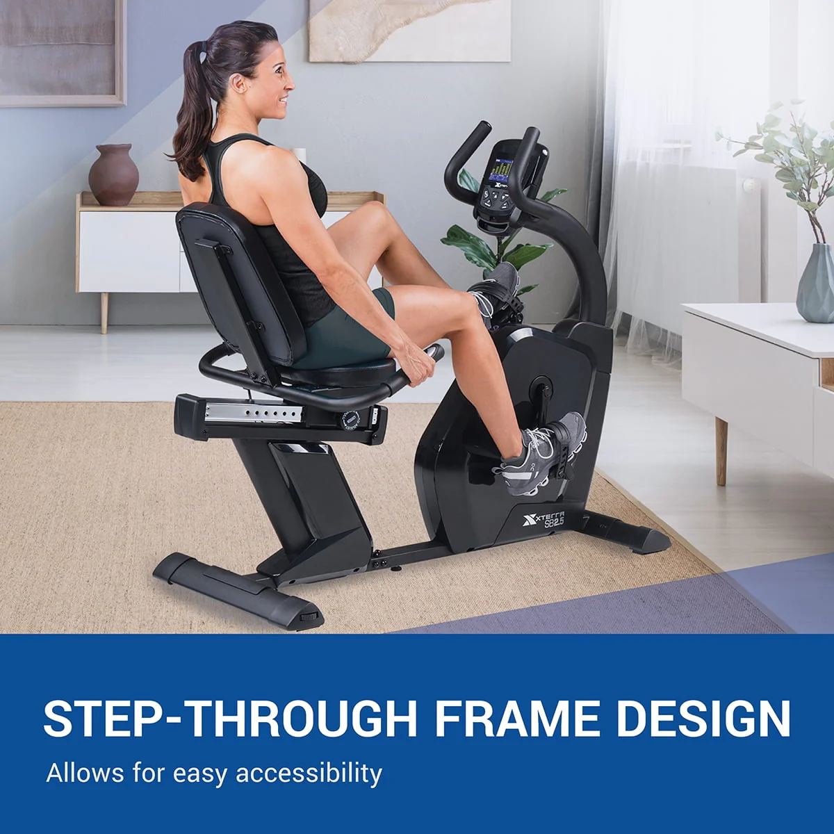 XTERRA SB2.5 Recumbent Exercise Bike with 24 Magnetic Resistance Levels