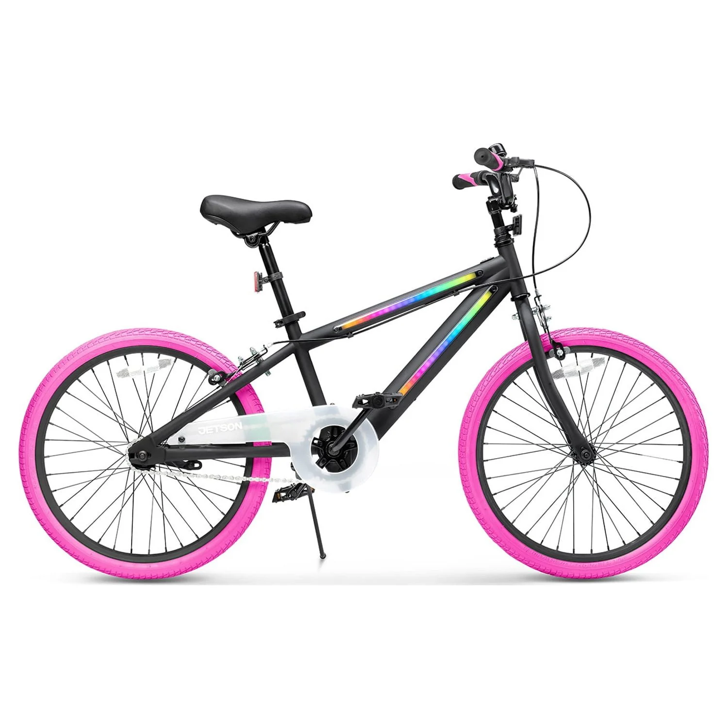 Jetson Light Rider X 20” Wheels Kids’ Light-up Unisex Bike, Ages 5 – 9, Includes Light-up Frame, Three Different Light Modes, Adjustable Handlebar, Seat height, Kids Bicycles, Pink