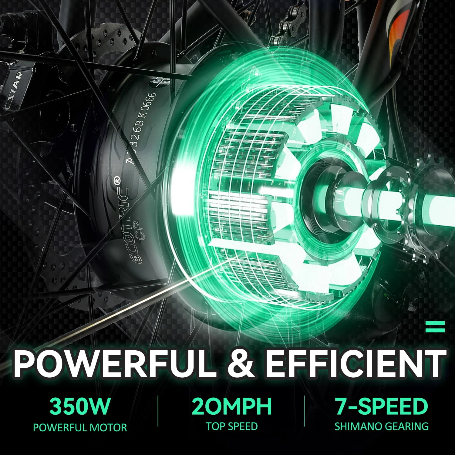 ECOTRIC Electric City 350W Motor Cruiser Bicycle 26