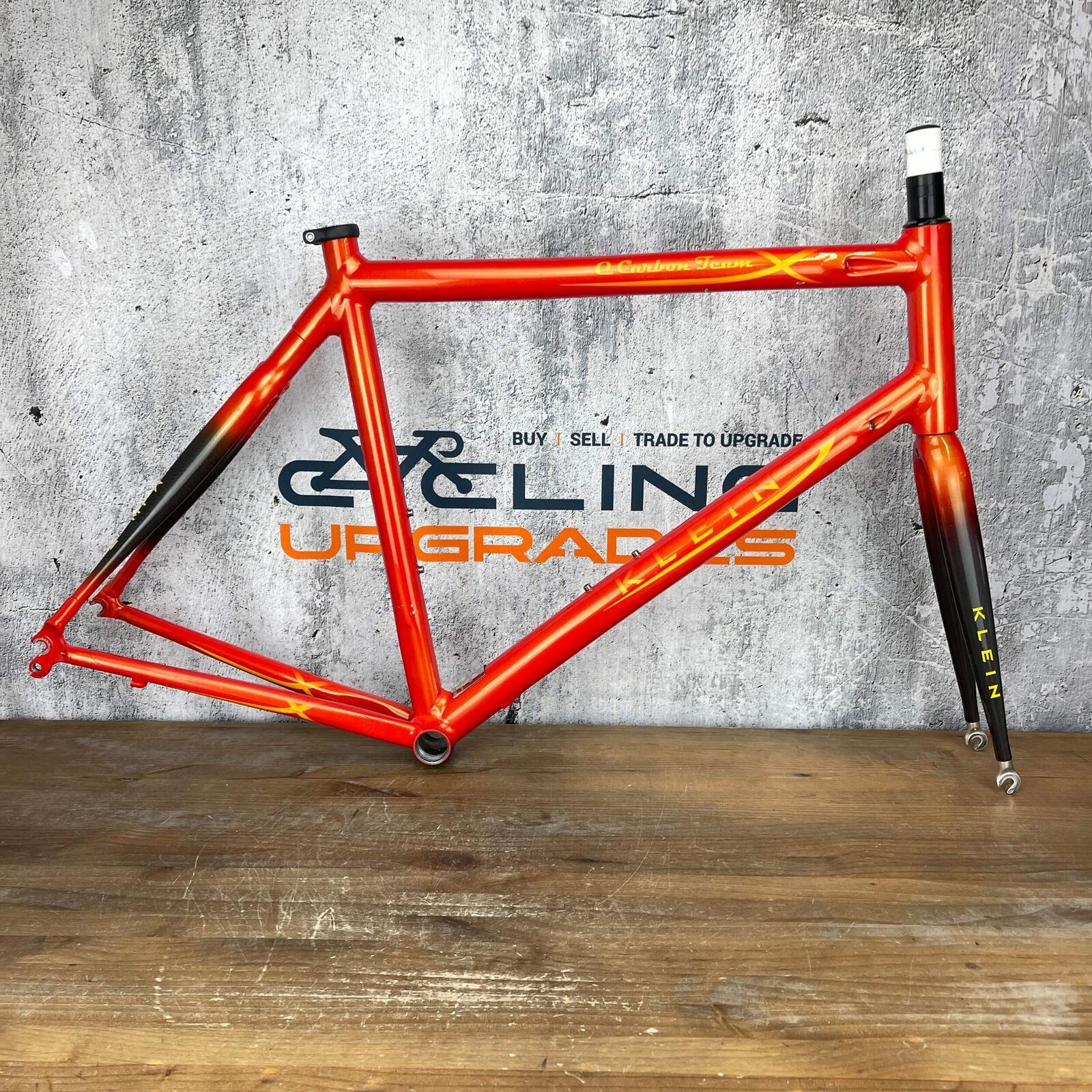 2003 Klein Q Carbon Team 61cm Rim Brake Alloy Road Bike Frameset 700c 2031g