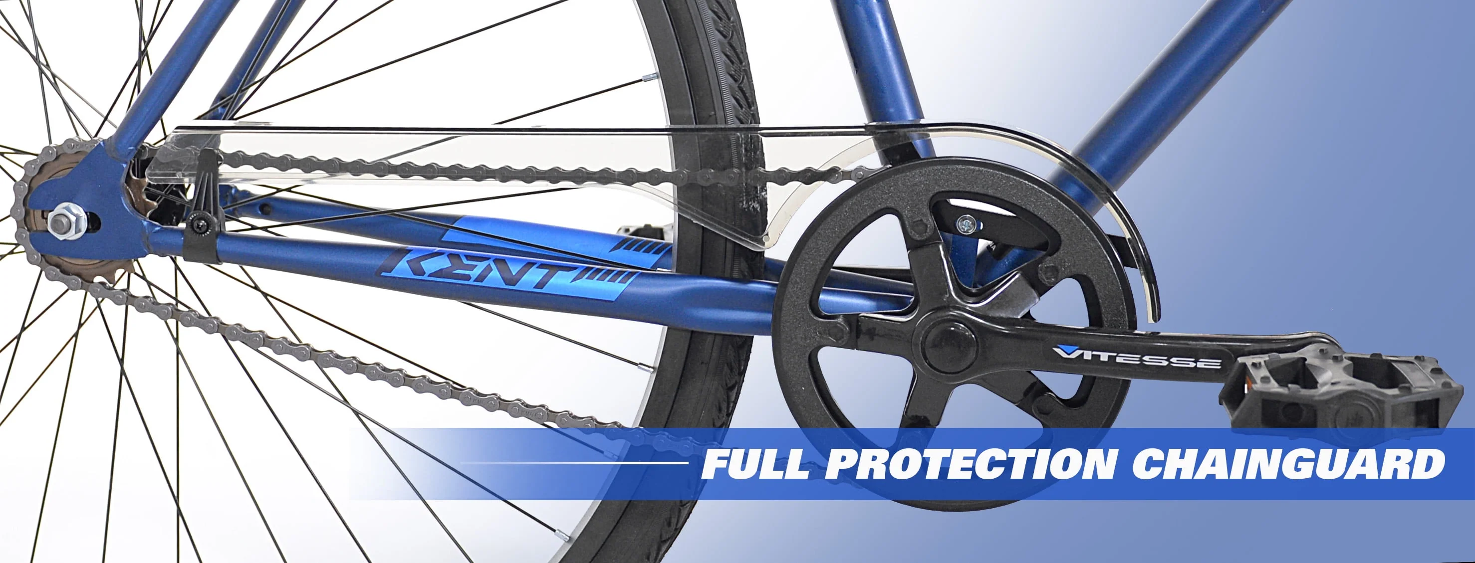 700c Thruster Fixie Men's Bike, Blue