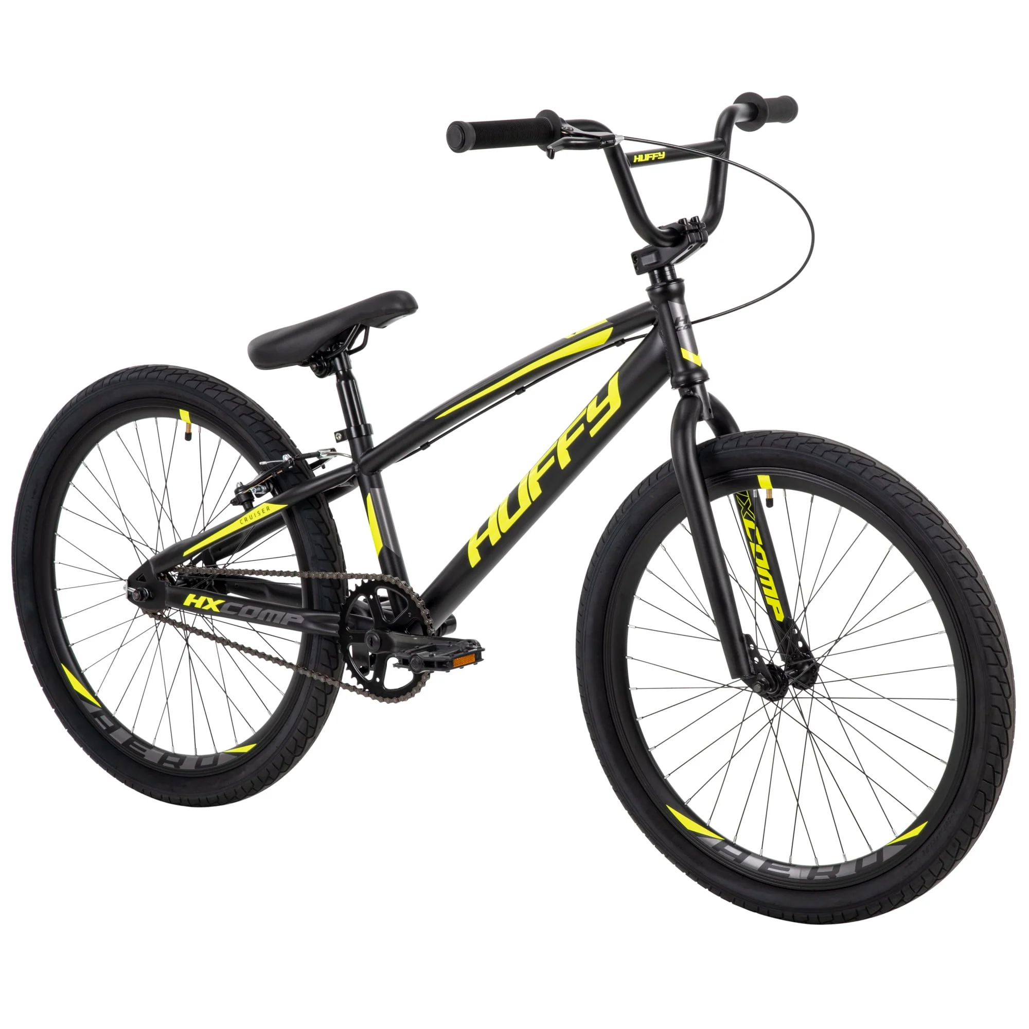 HX Cruiser 24-inch BMX Bike for Boys, Black/Yellow