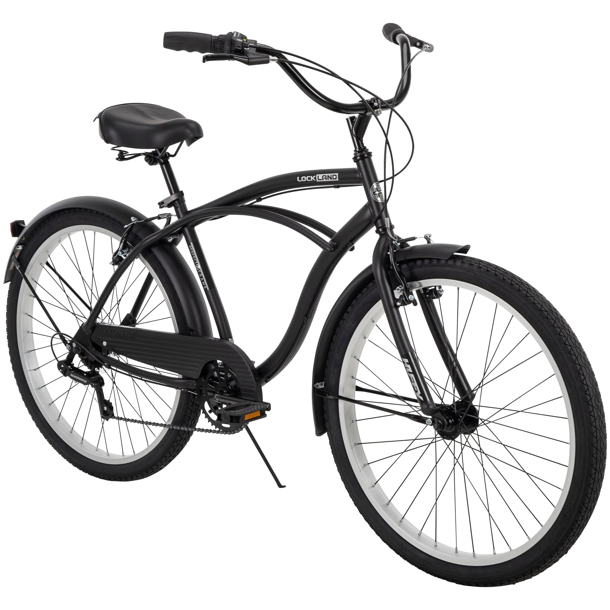 Lockland 26-inch 7-speed Cruiser Bike for Men, Black